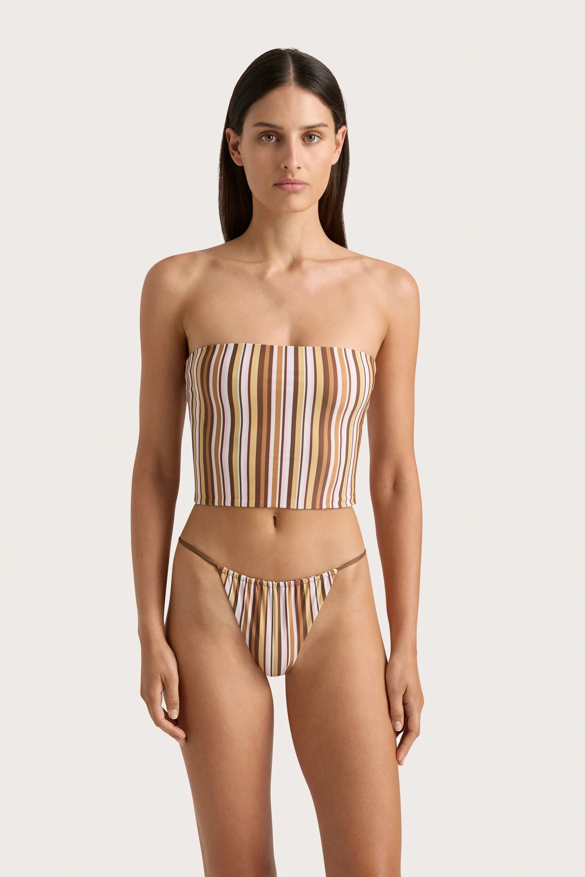 Jean Swim Top Terracotta Stripe - Final Sale - Image 3