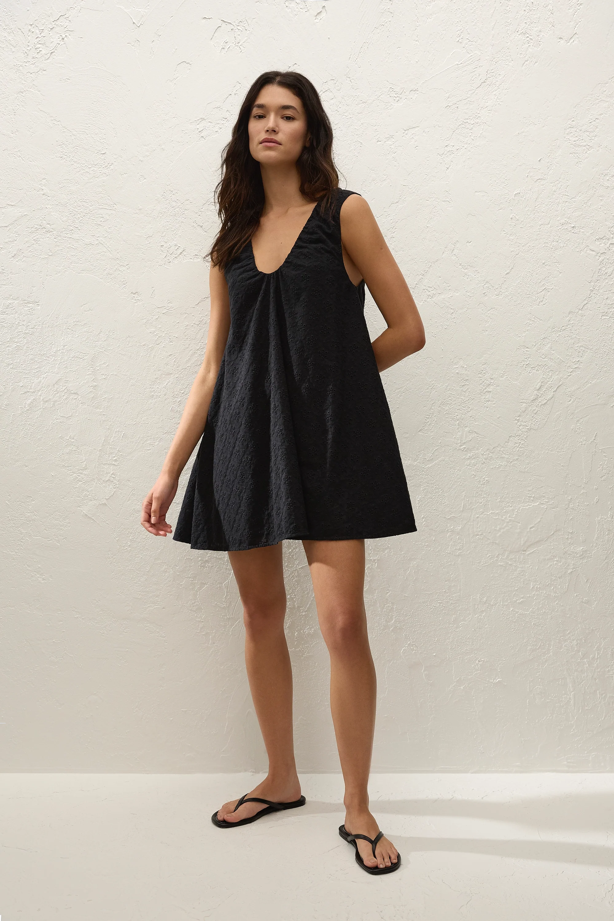 Juana Mini Dress Valentina Broderie Black - Image 3