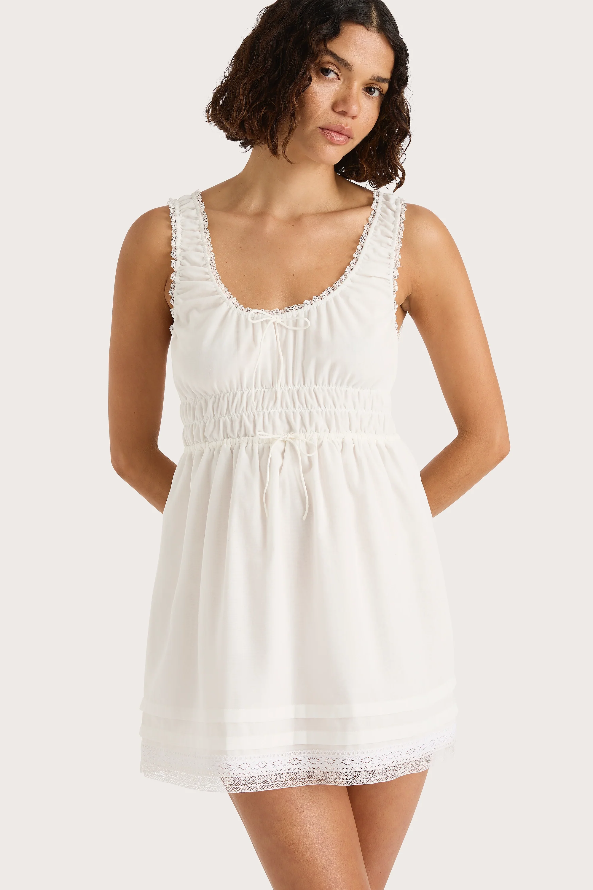 Juliet Mini Dress White - Final Sale - Image 6