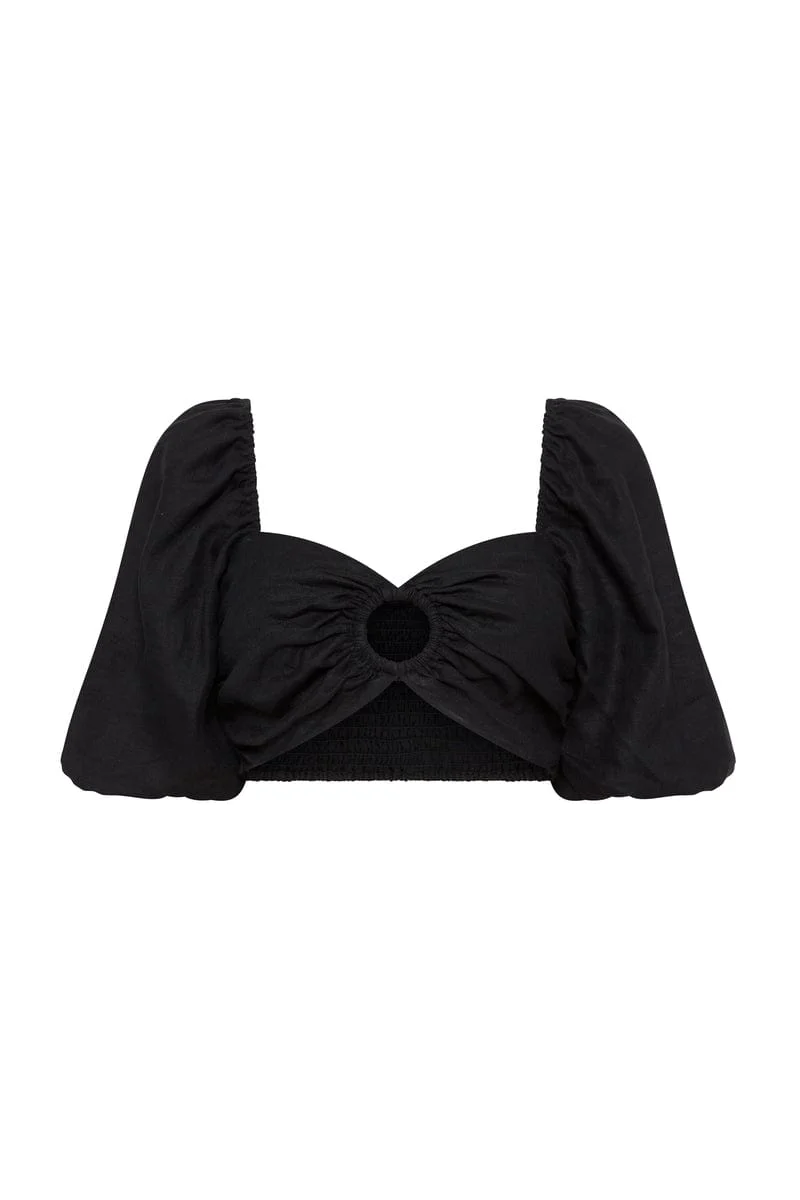 La Marches Top Plain Black - Final Sale - Image 7