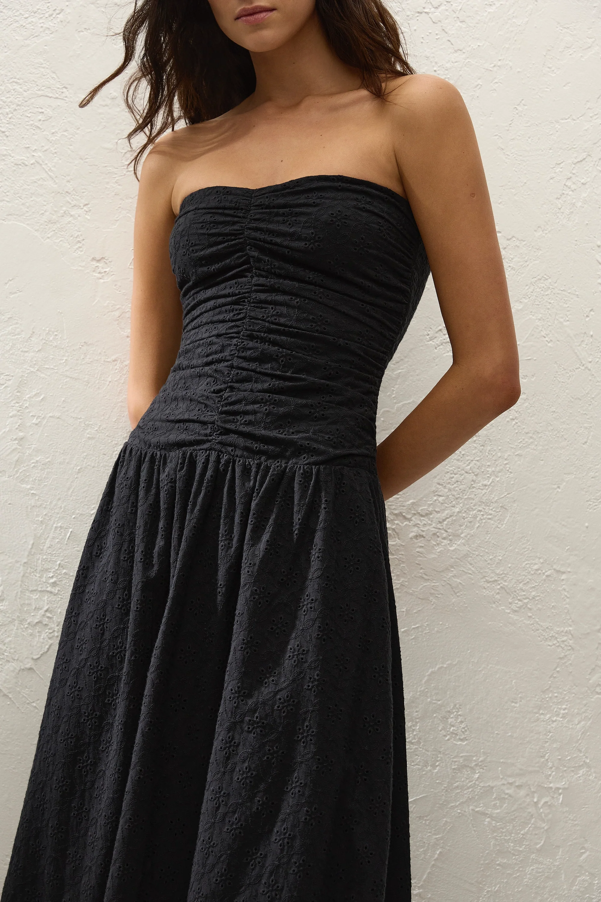 Lia Maxi Dress Valentina Broderie Black - Image 3