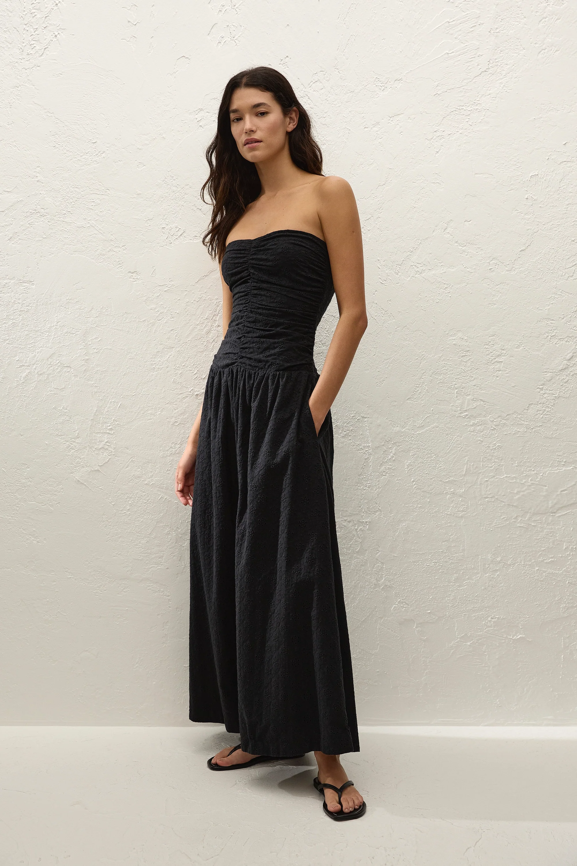 Lia Maxi Dress Valentina Broderie Black - Image 6
