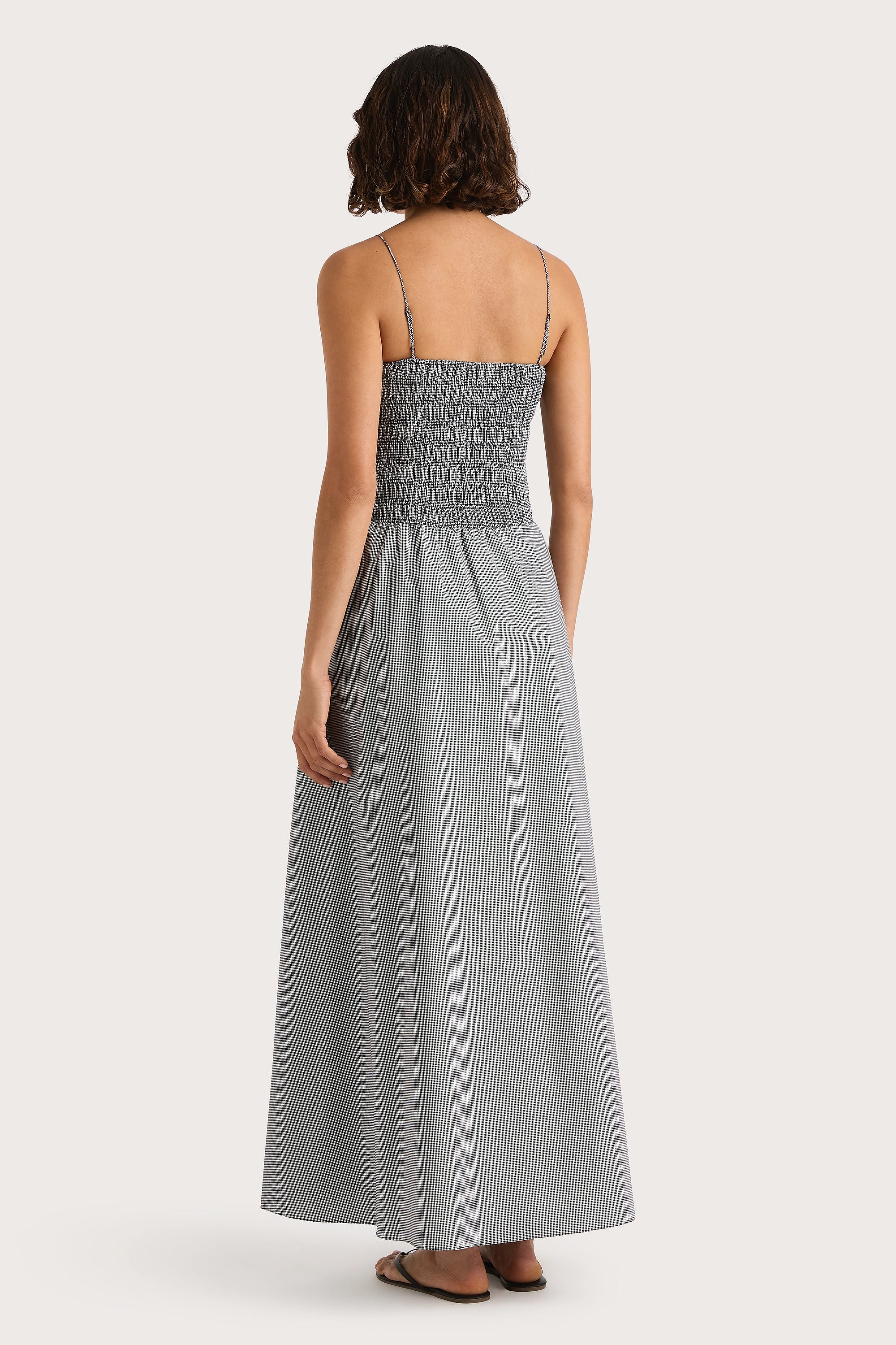 Lida Maxi Dress Gingham Black - Final Sale - Image 6