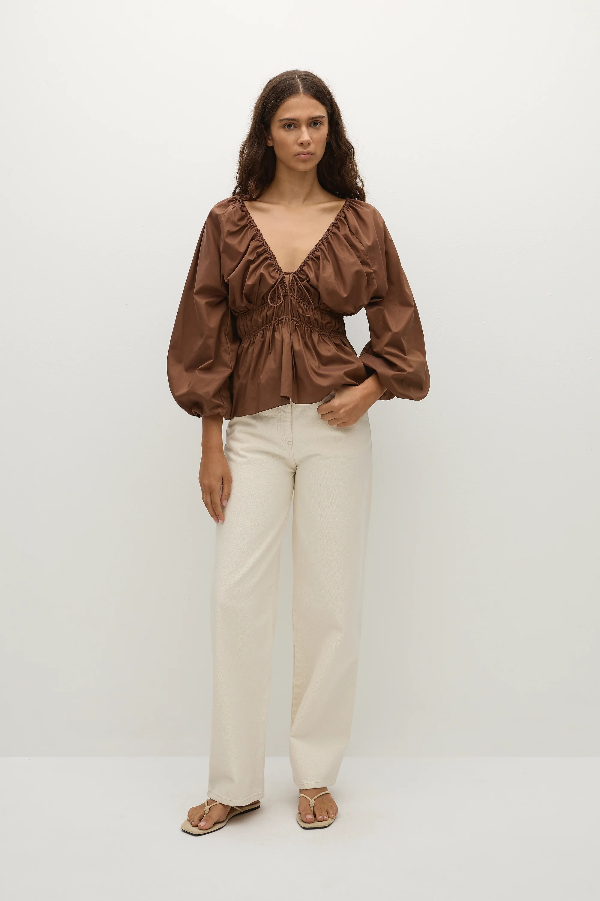 Lina Top Chestnut Brown - Final Sale