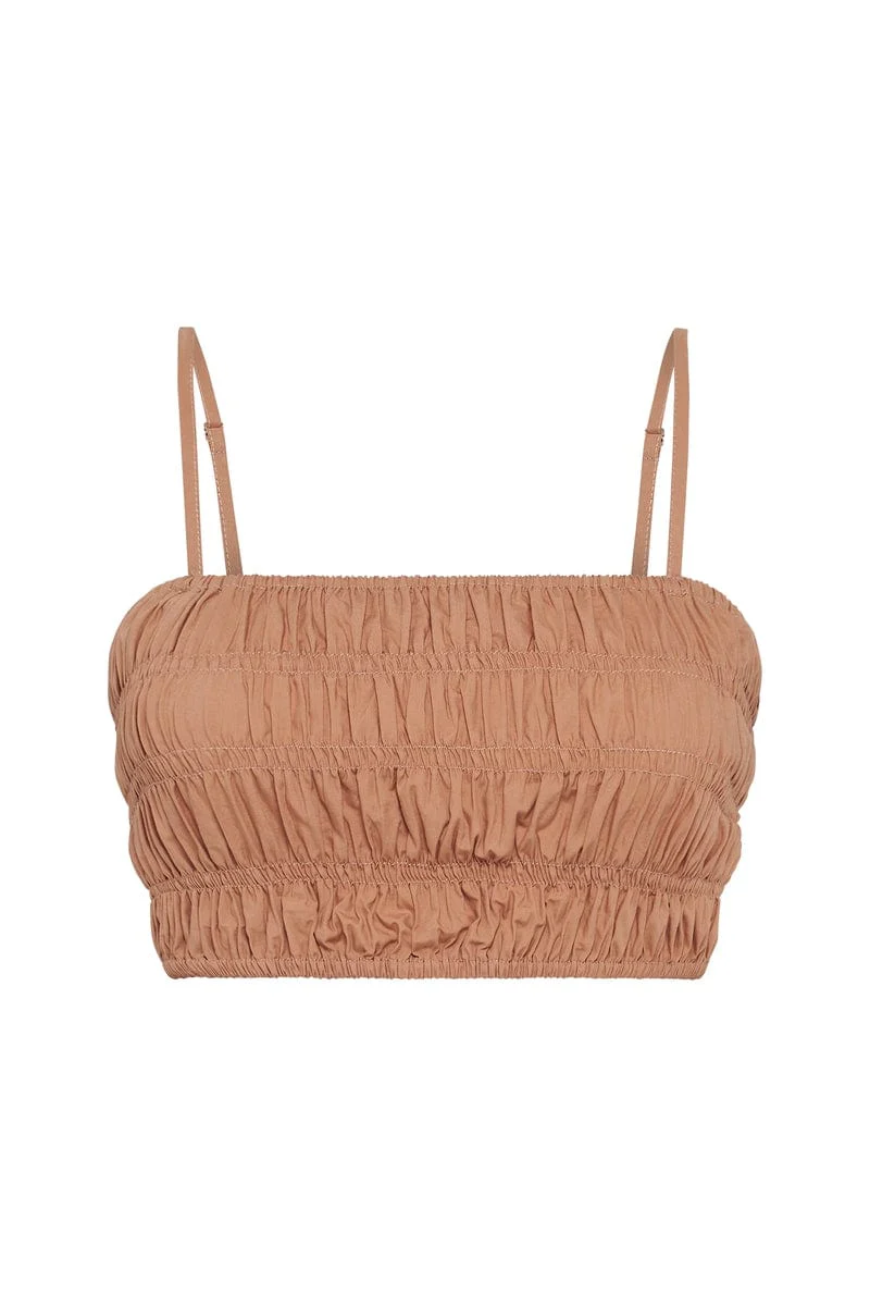 Liya Top Plain Hazelnut - Final Sale - Image 5