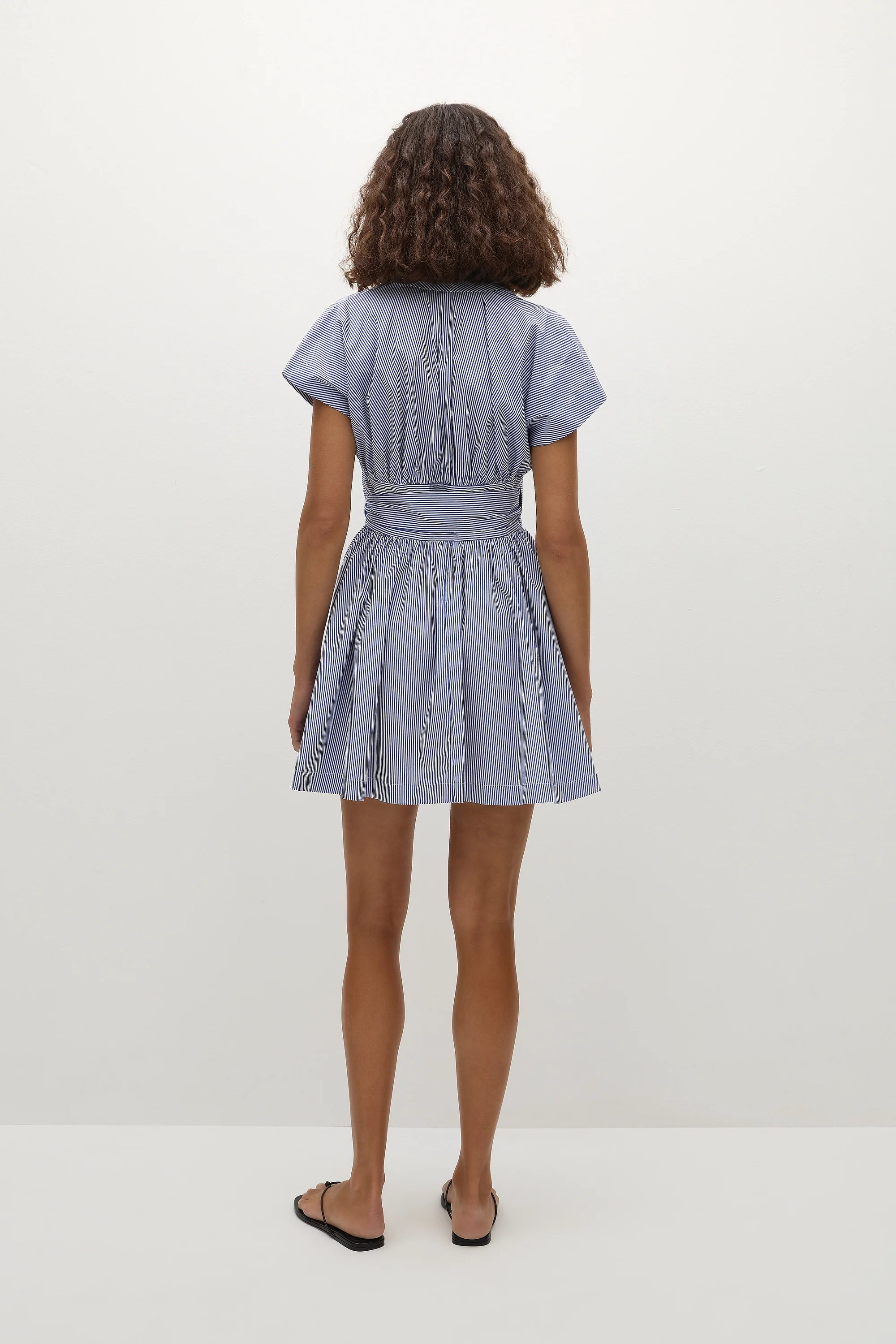 Lova Mini Dress Helle Stripe Vintage Navy - Image 4