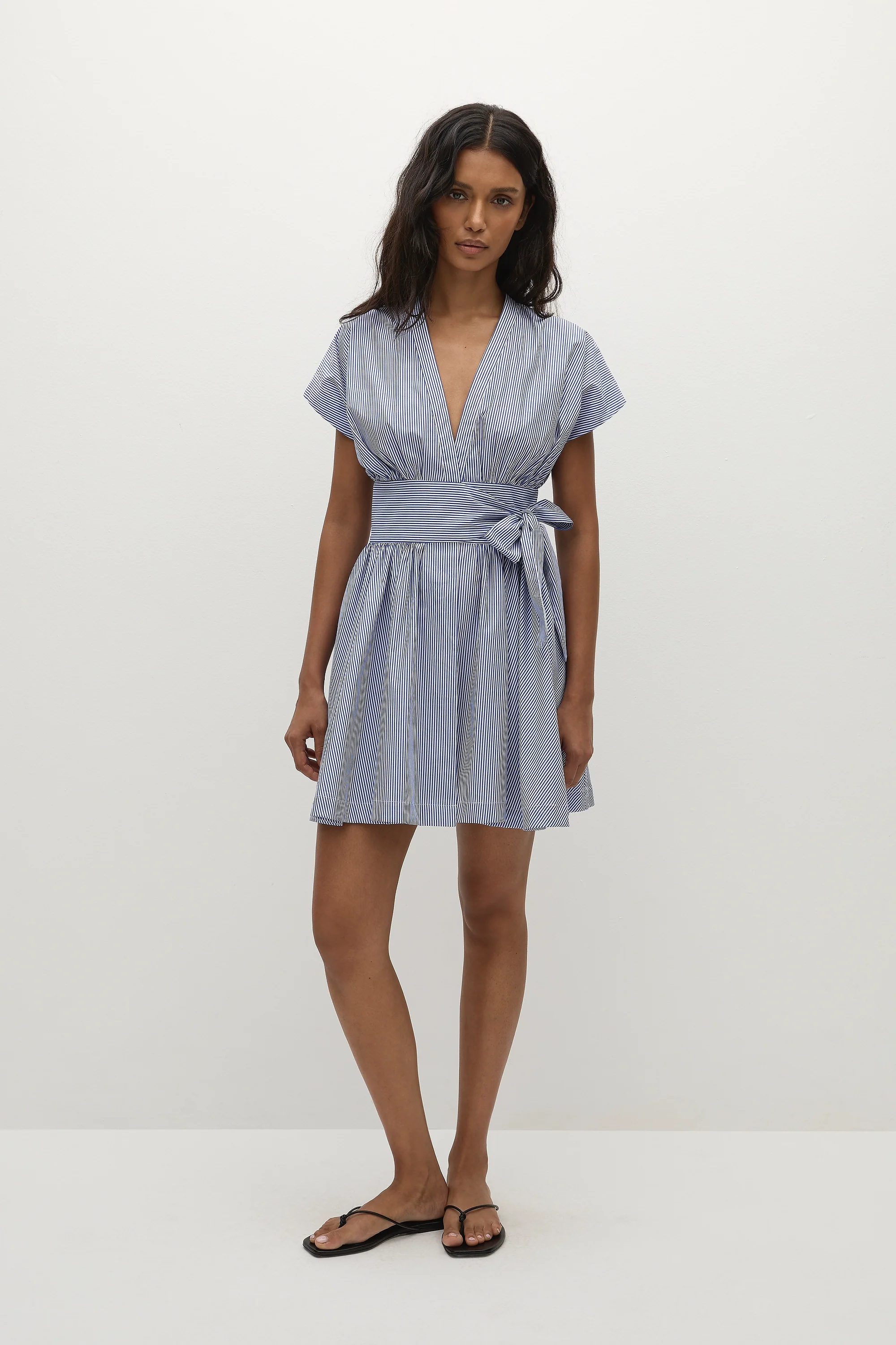 Lova Mini Dress Helle Stripe Vintage Navy - Image 5