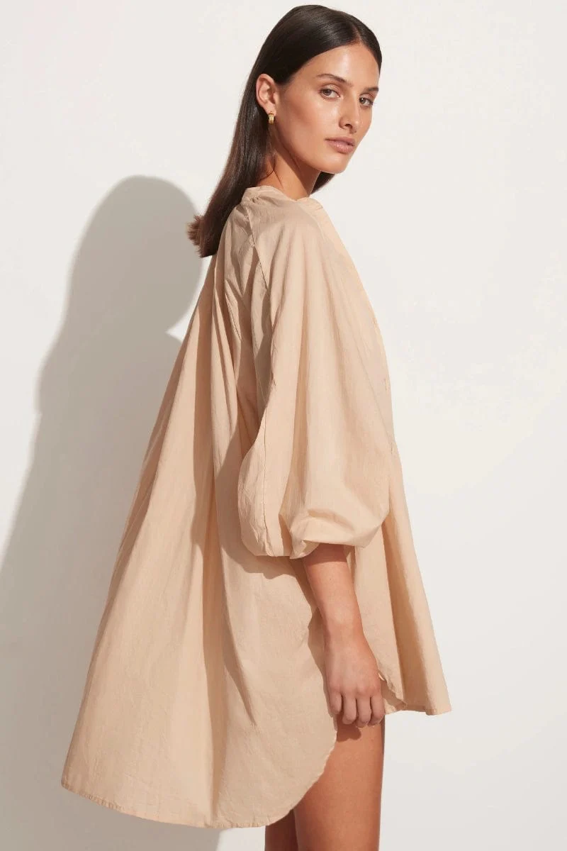 Lucita Smock Dress Plain Sand - Final Sale - Image 3