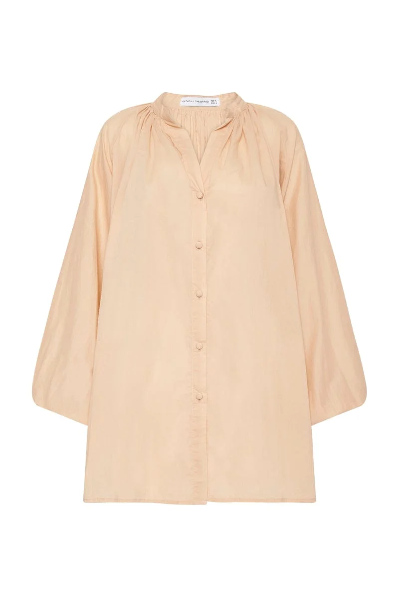 Lucita Smock Dress Plain Sand - Final Sale - Image 9