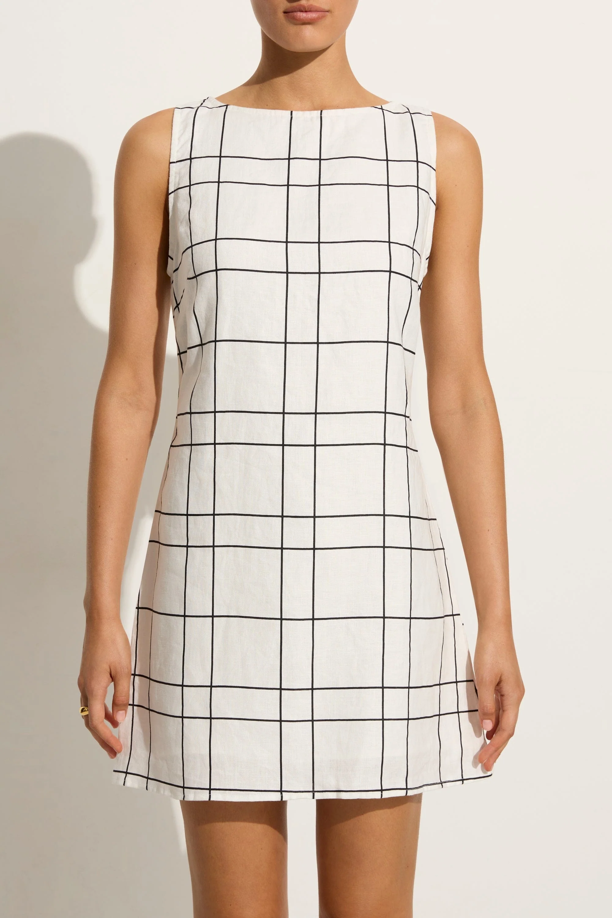 Lui Mini Dress Letizia Check White - Final Sale - Image 2