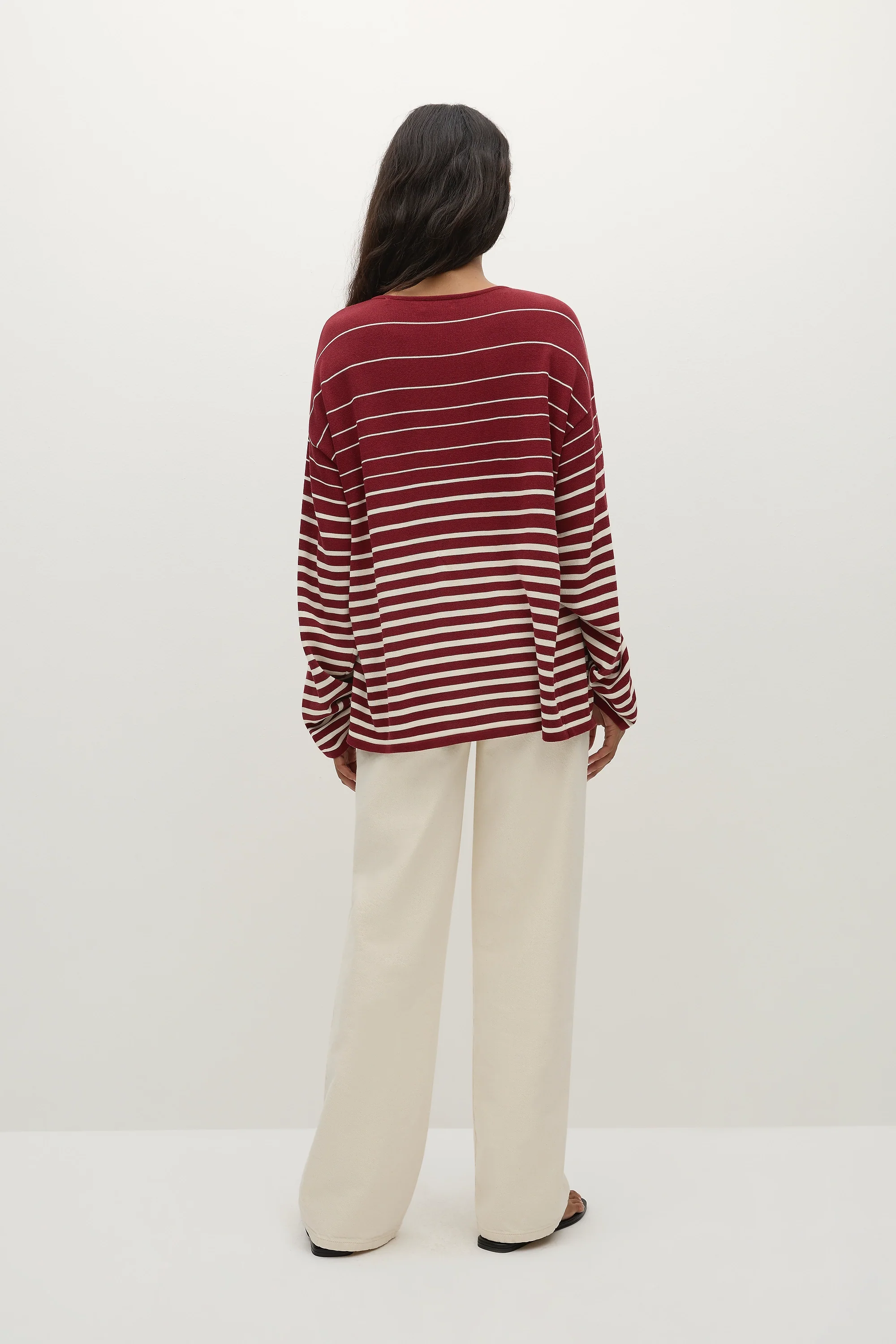 Lyana Top Scandi Stripe Red Cream - Final Sale - Image 6