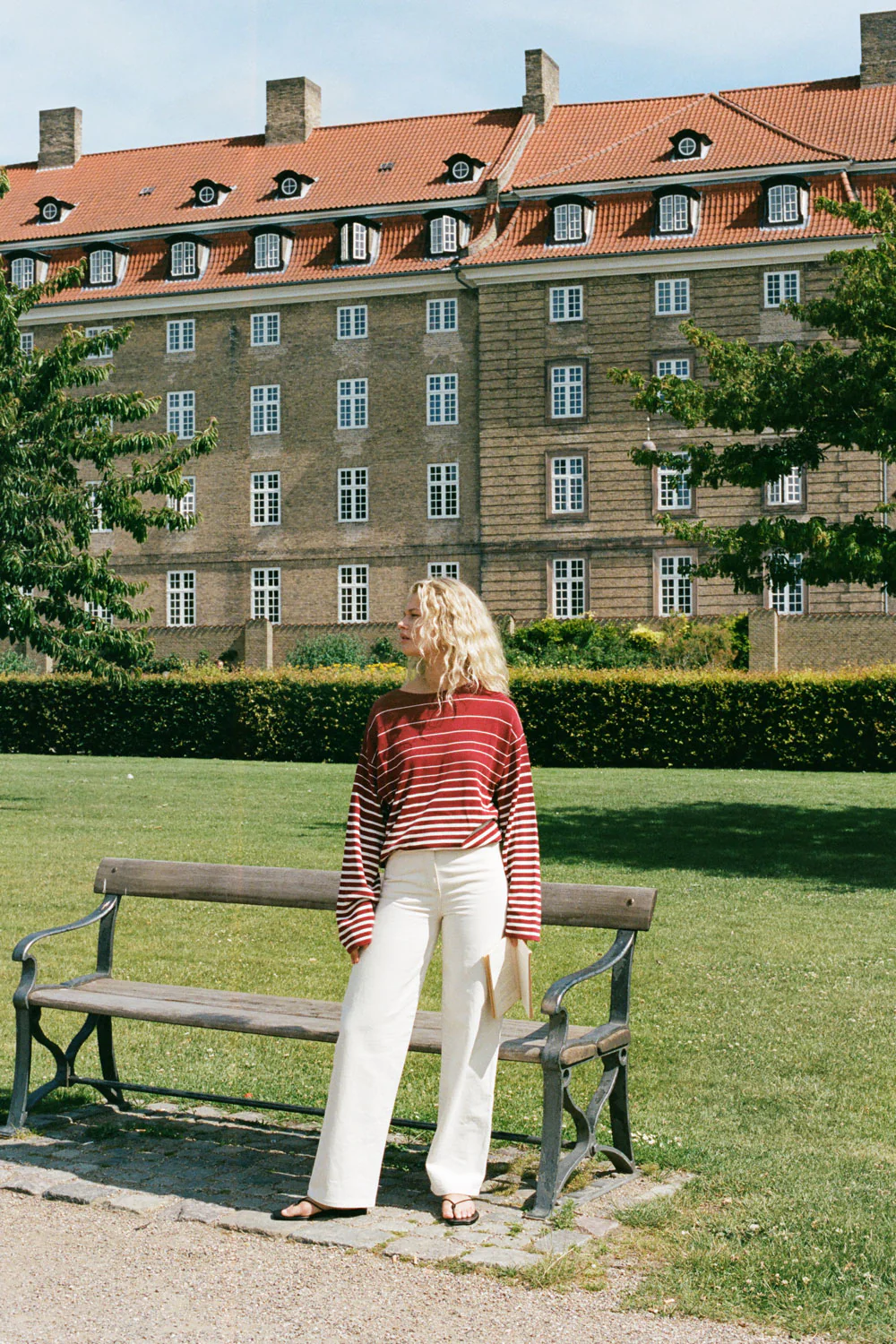Lyana Top Scandi Stripe Red Cream - Final Sale - Image 8