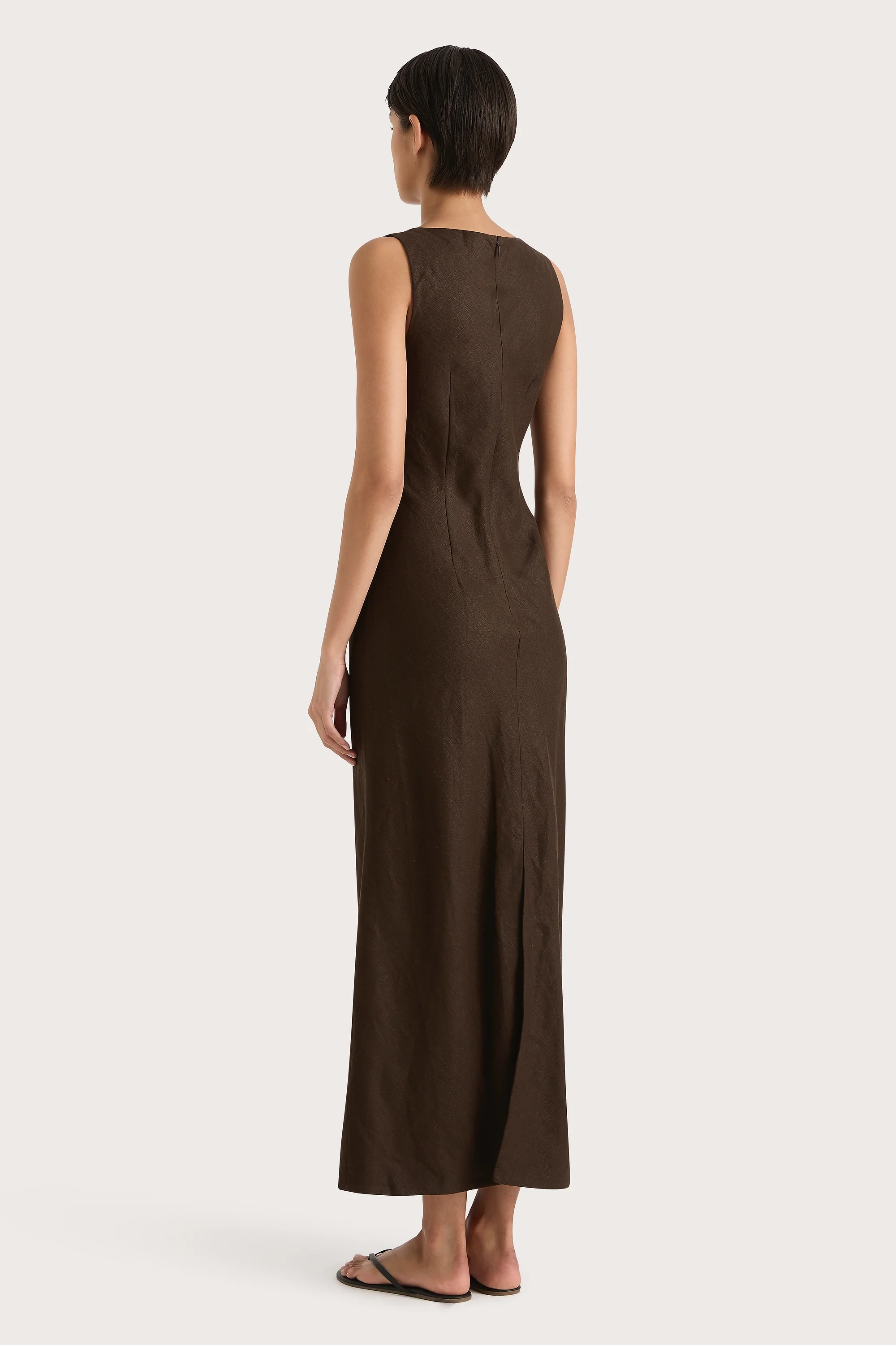 Lydie Maxi Dress Coffee - Final Sale - Image 5