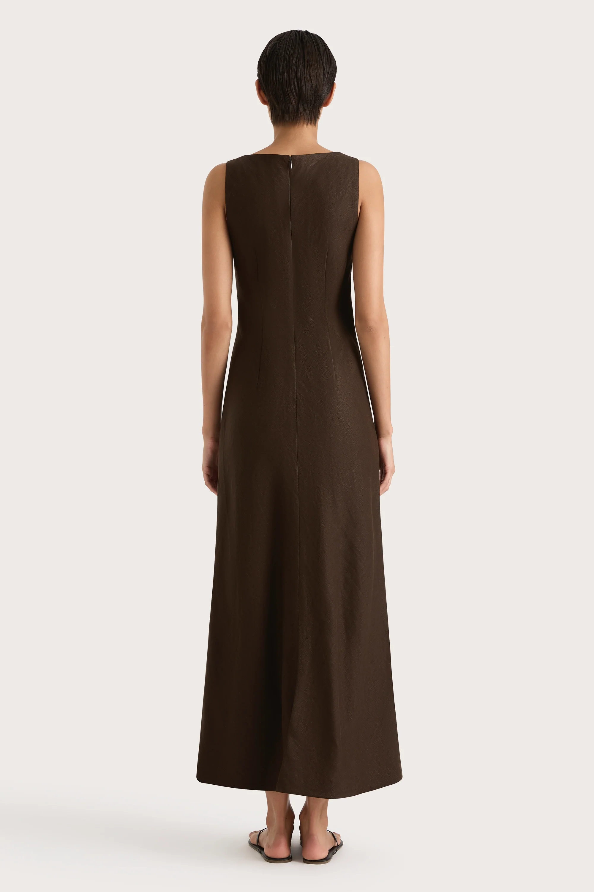 Lydie Maxi Dress Coffee - Final Sale - Image 6