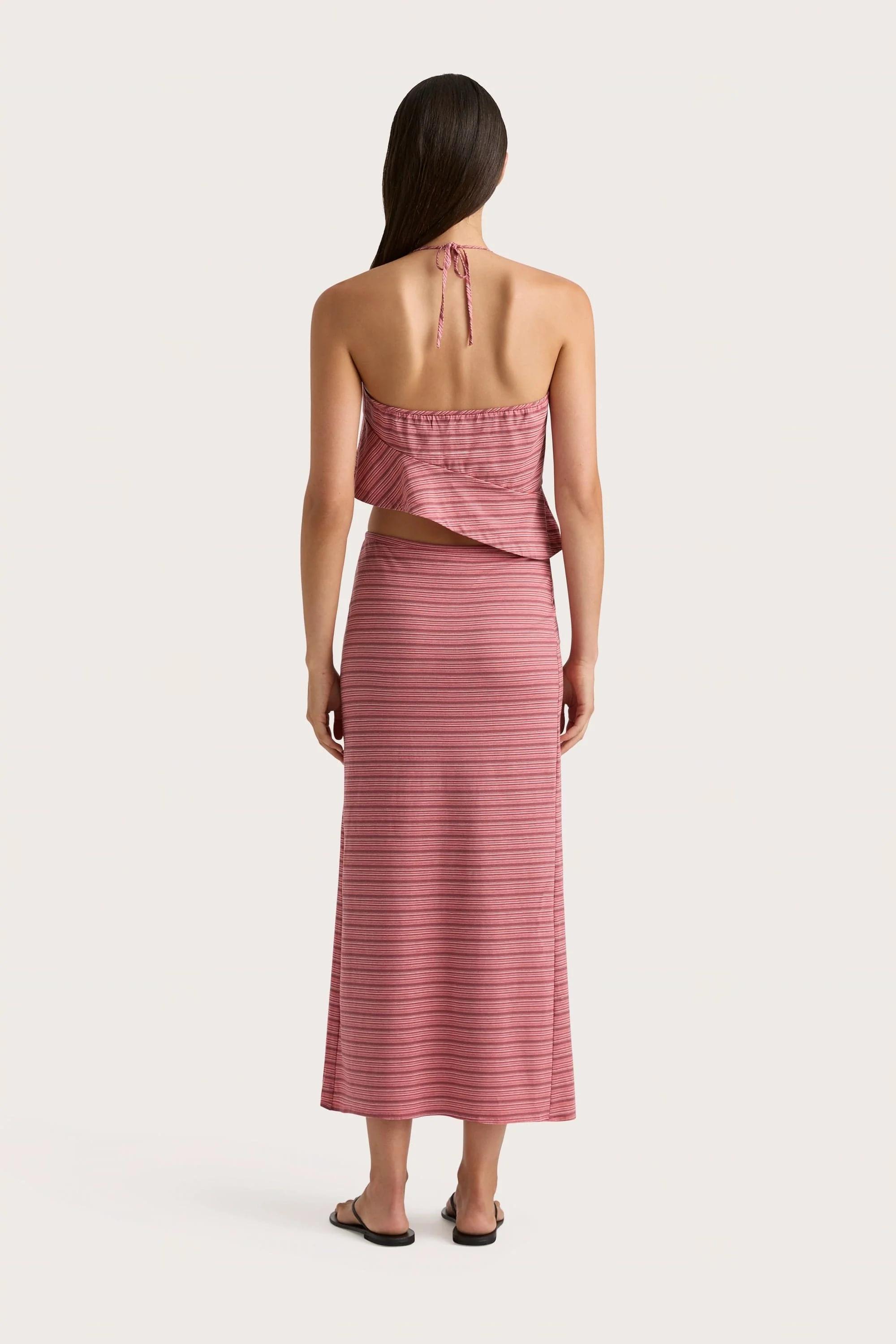 Maceio Midi Skirt Vermillion Stripe - Final Sale - Image 4
