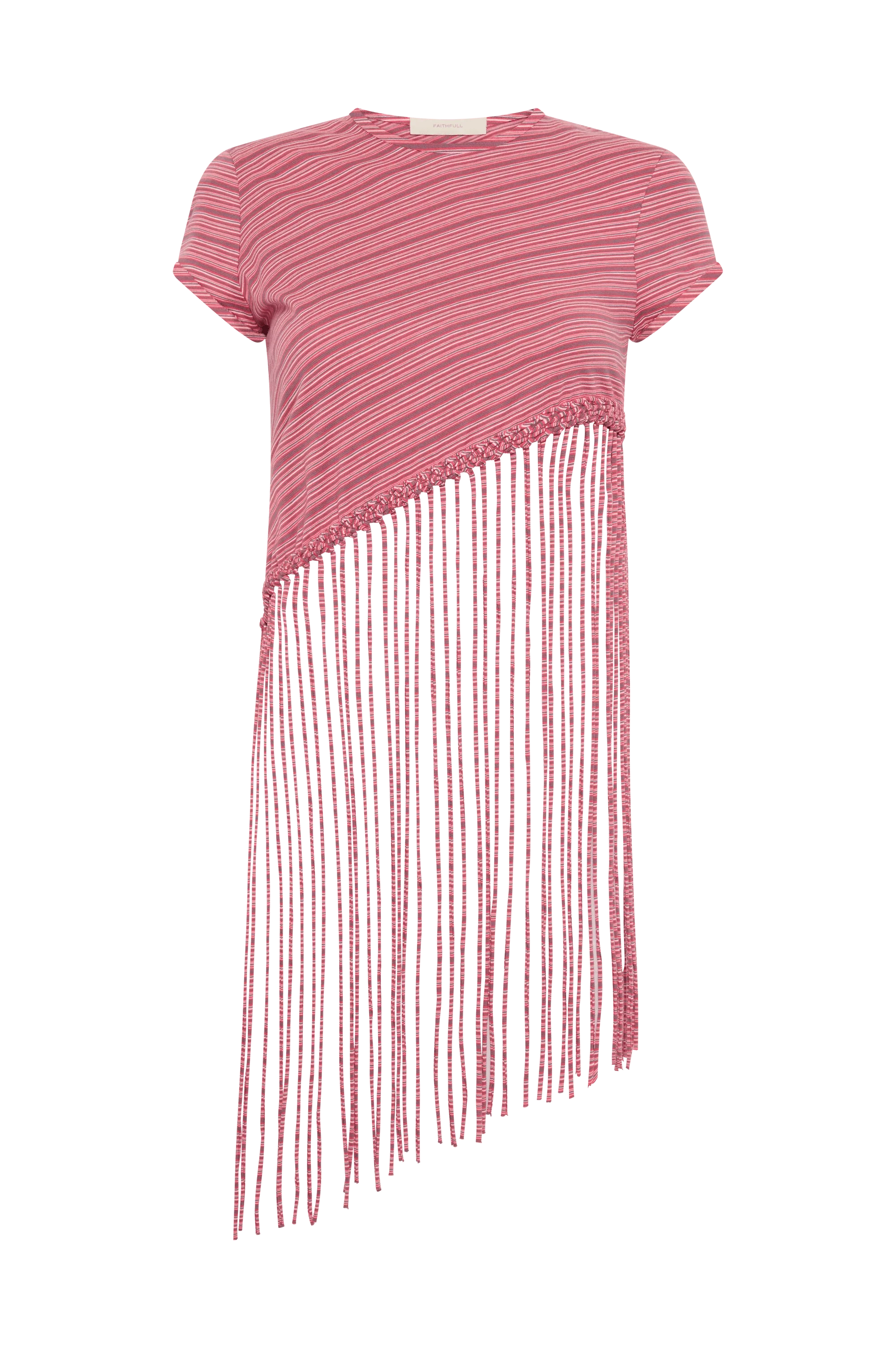 Maceio T-Shirt Vermillion Stripe - Final Sale - Image 6