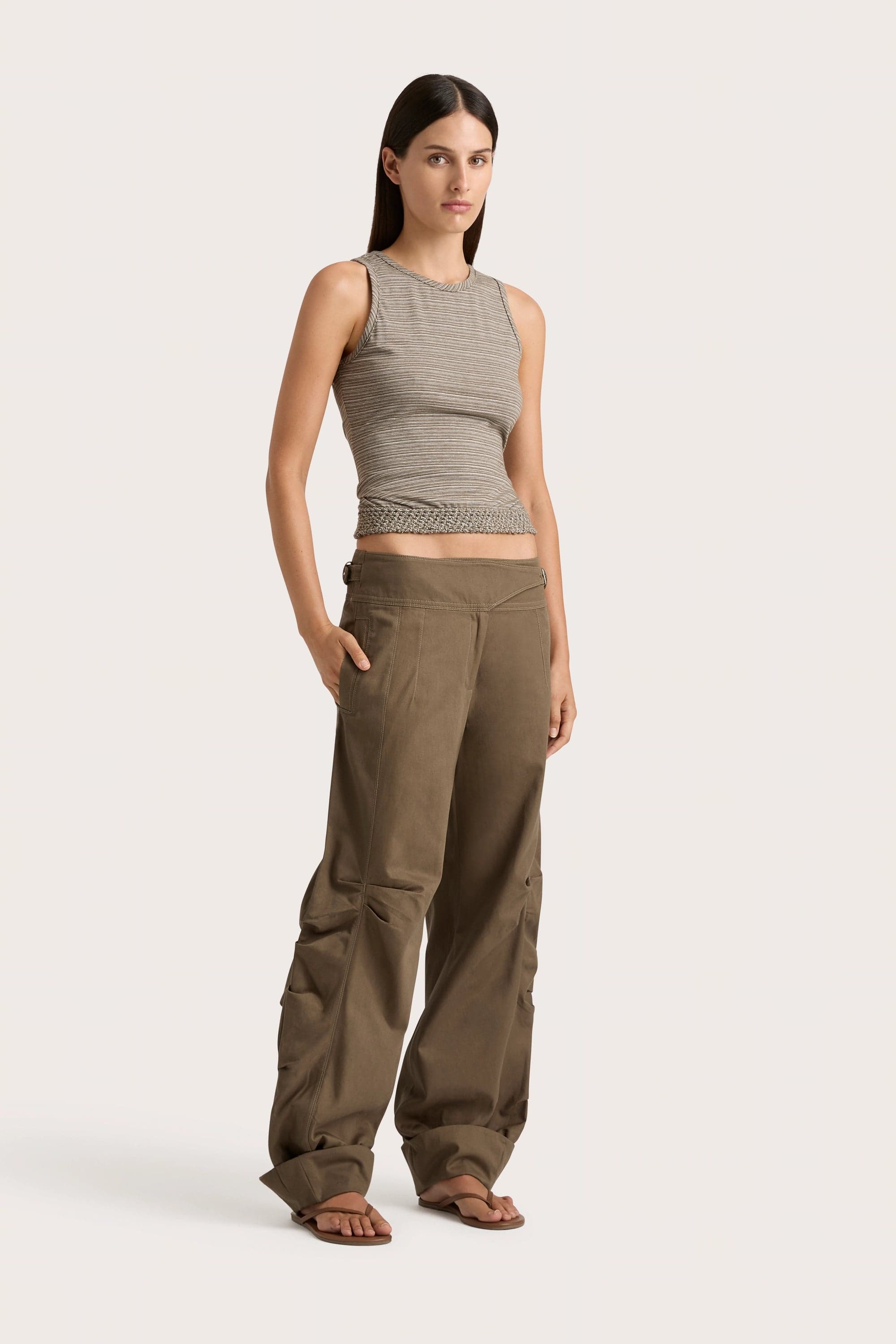 Maceio Top Walnut Stripe - Final Sale - Image 2
