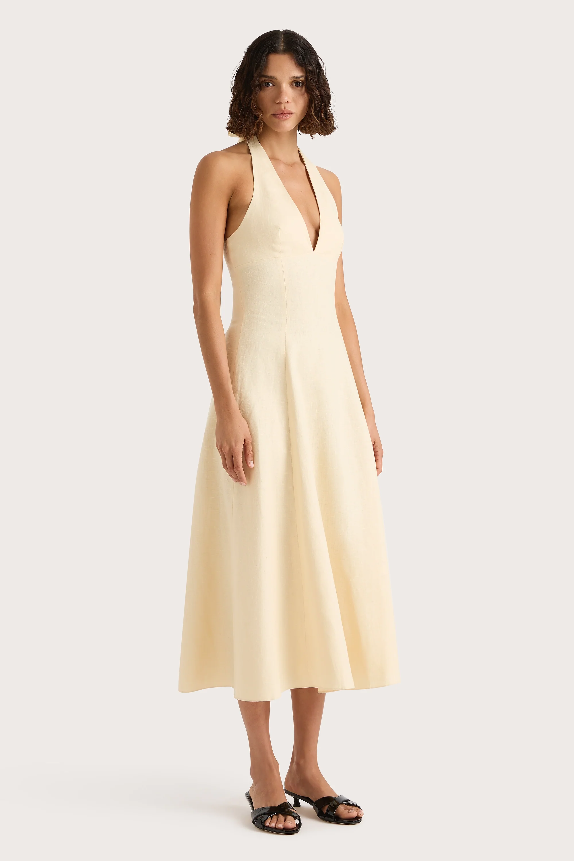 Marais Midi Dress Butter - Final Sale - Image 4