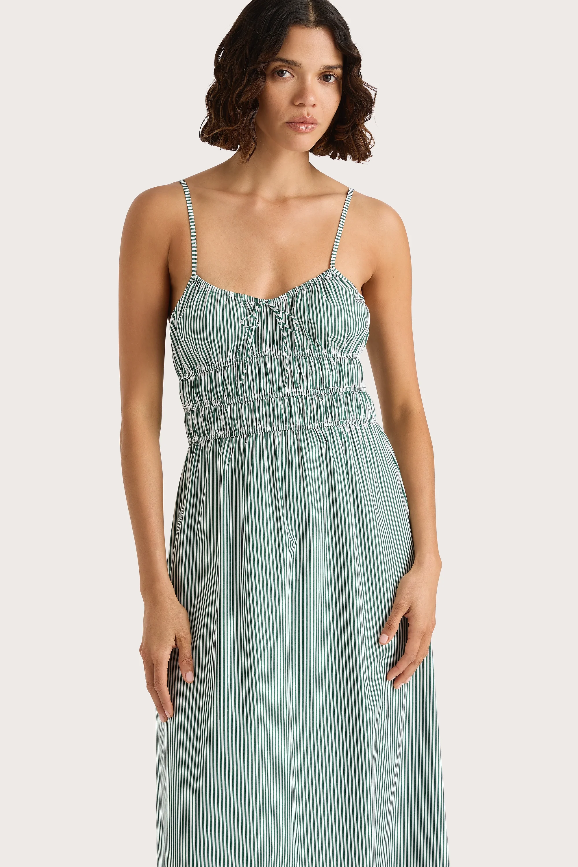 Marianne Midi Dress Green Stripe - Final Sale - Image 3