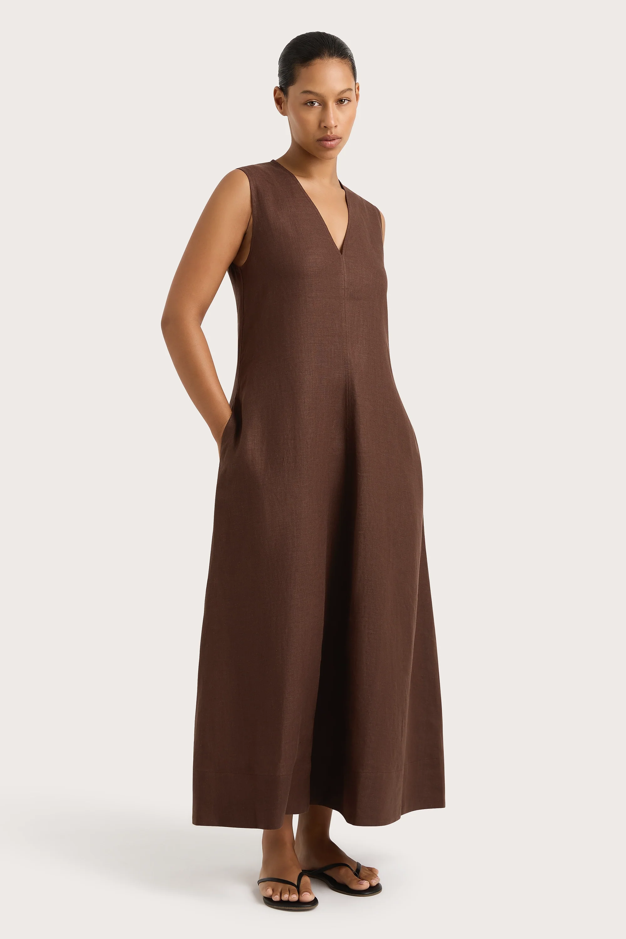 Marteret Midi Dress Bistre - Final Sale - Image 7