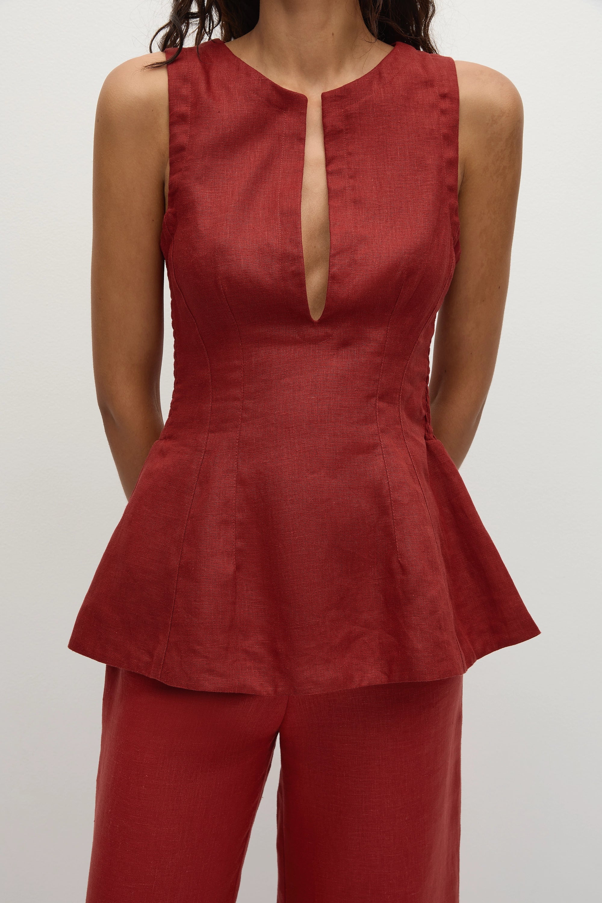 Melia Top Deep Red - Final Sale - Image 2