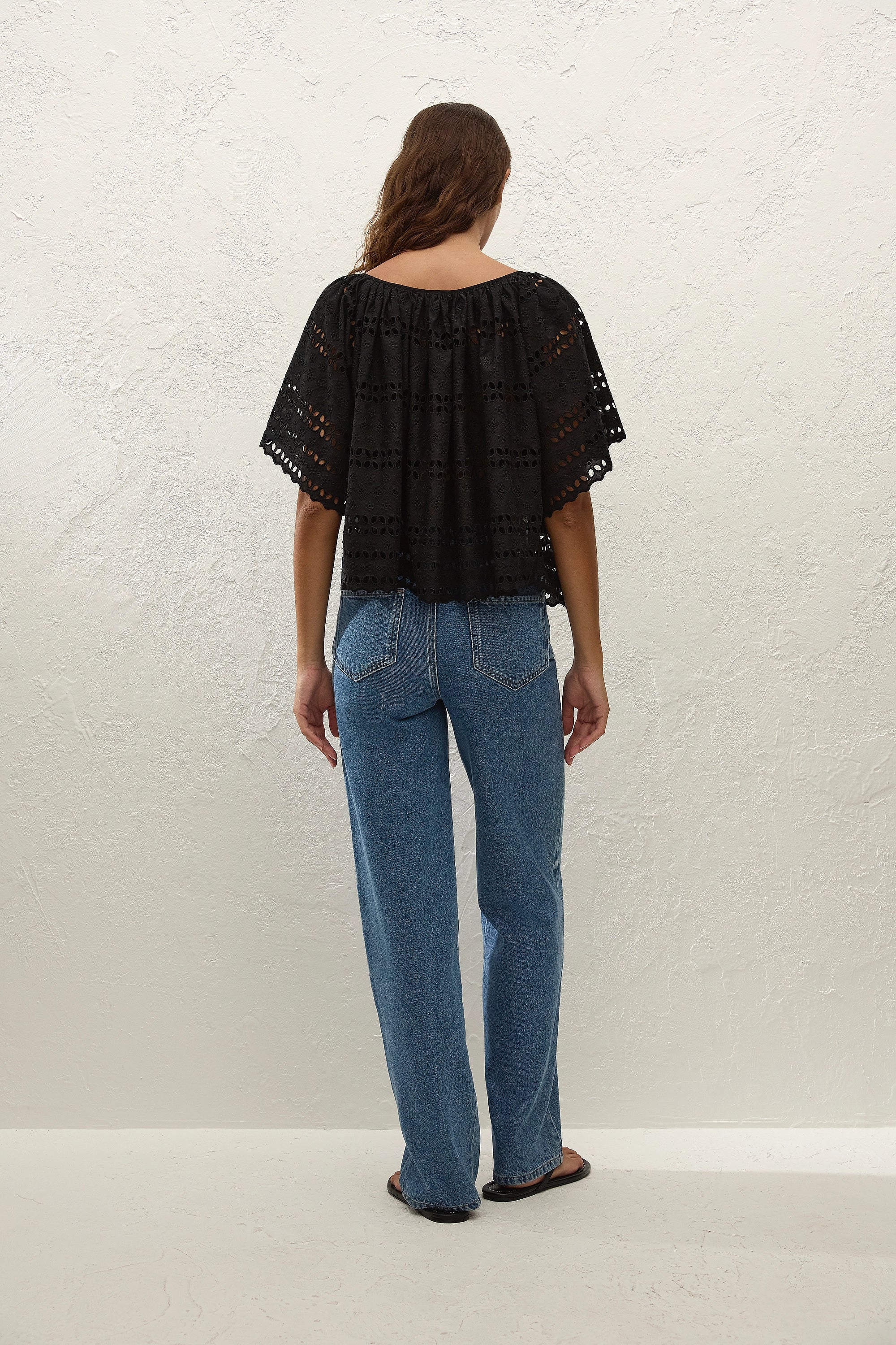 Mitla Top Rosa Broderie Black - Image 4