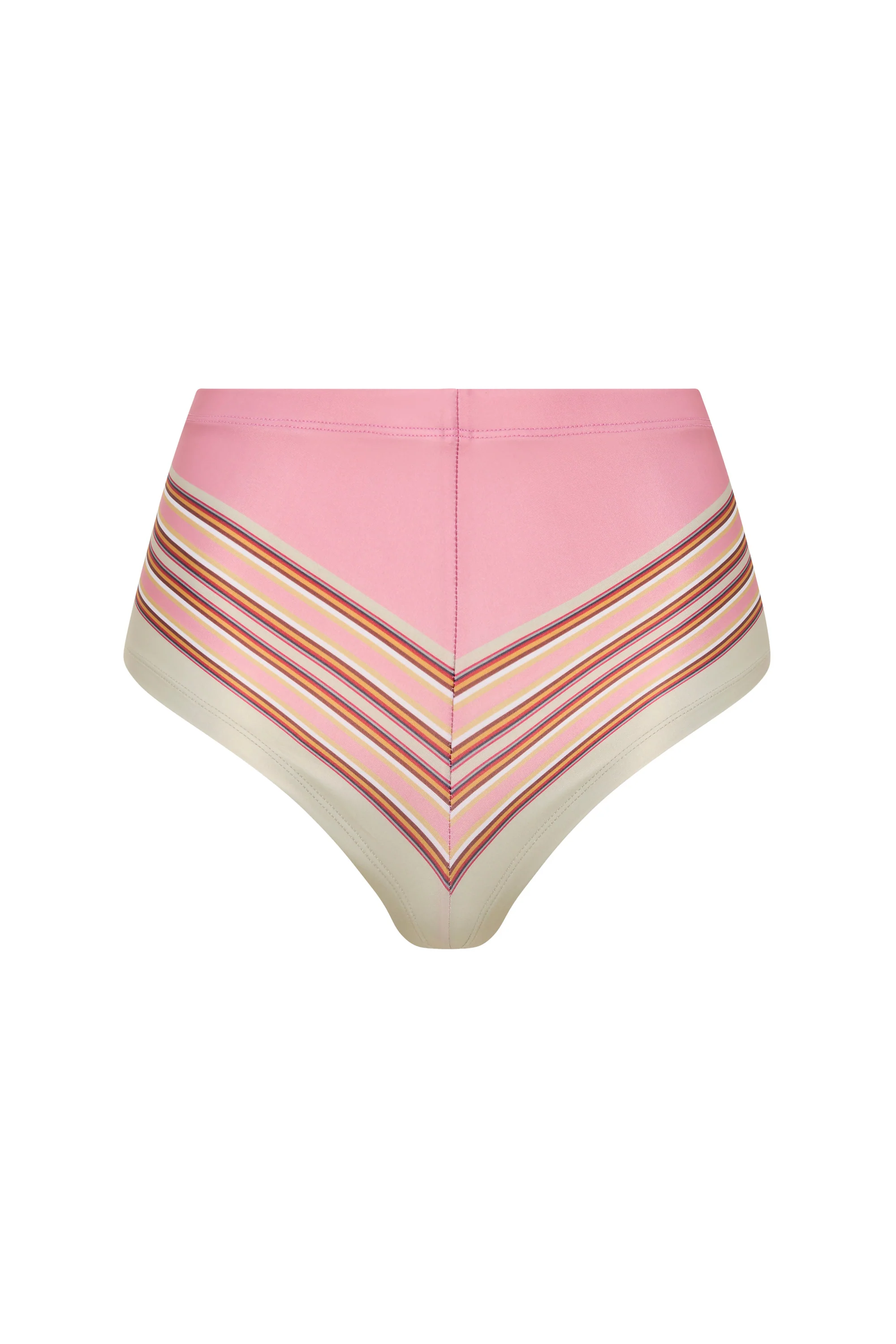 Olina Bikini Bottom Barragan Stripe Dusty Mauve - Image 6