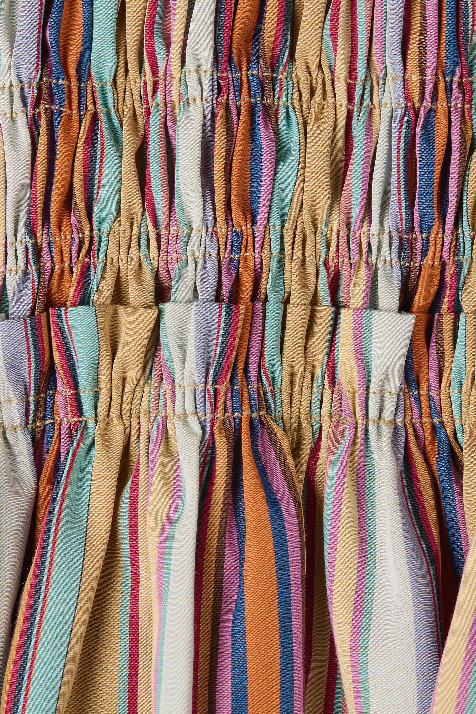 Palomar Mini Dress Agua Stripe Mustard - Image 5