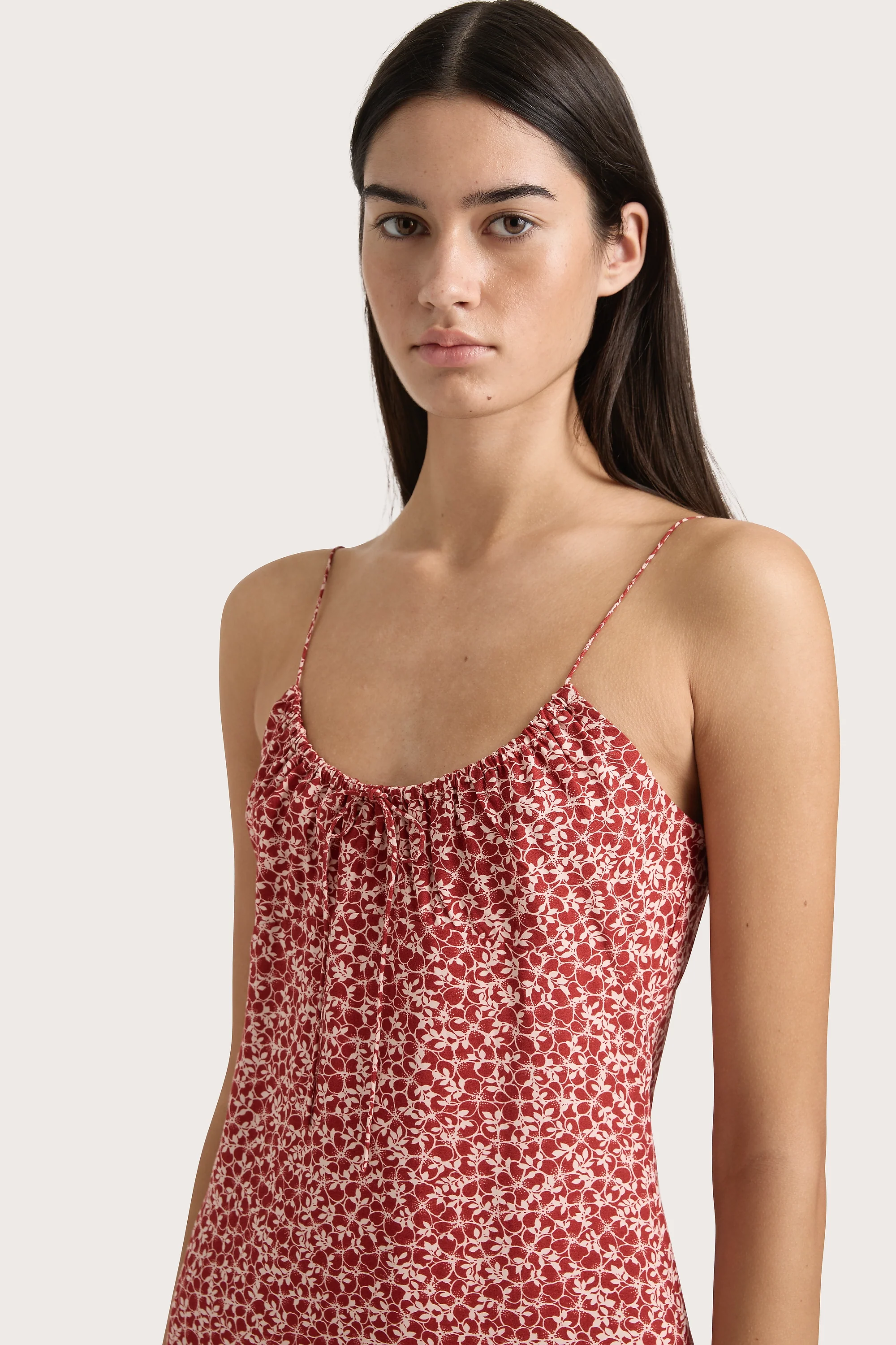 Pau Mini Dress Peony Stamp Garnet - Final Sale - Image 2