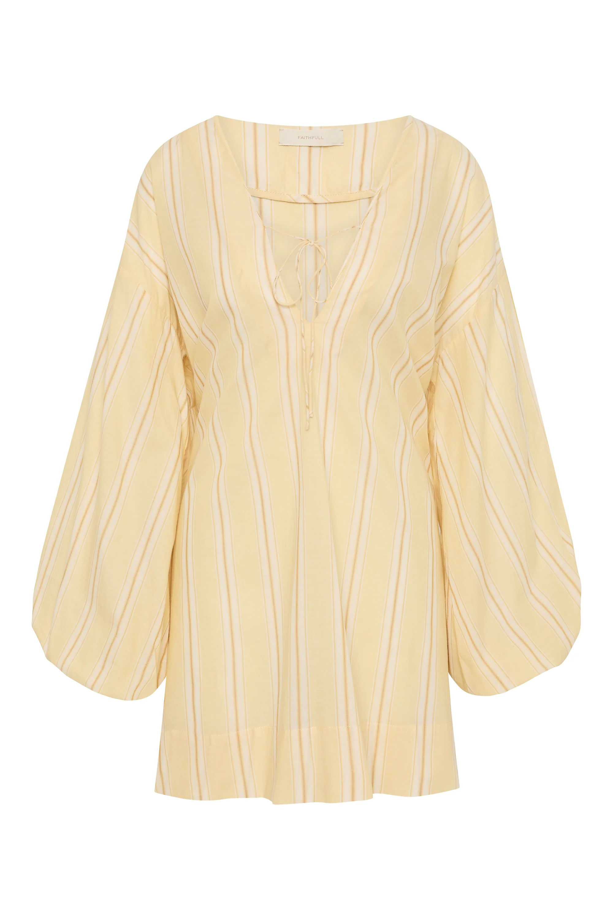 Pia Mini Dress Ombre Stripe Faded Mustard - Image 7