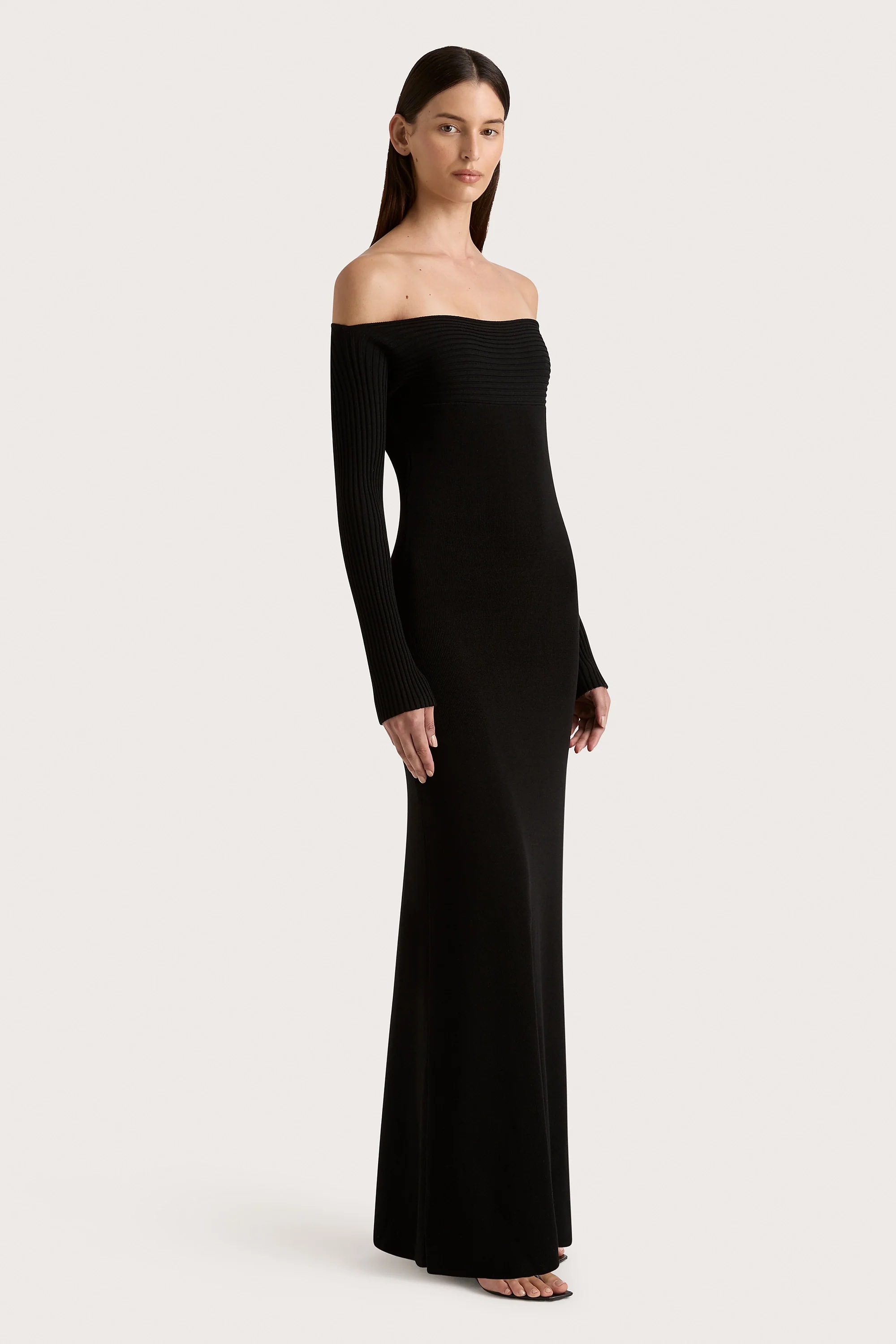 Selene Knit Maxi Dress Black - Final Sale - Image 3