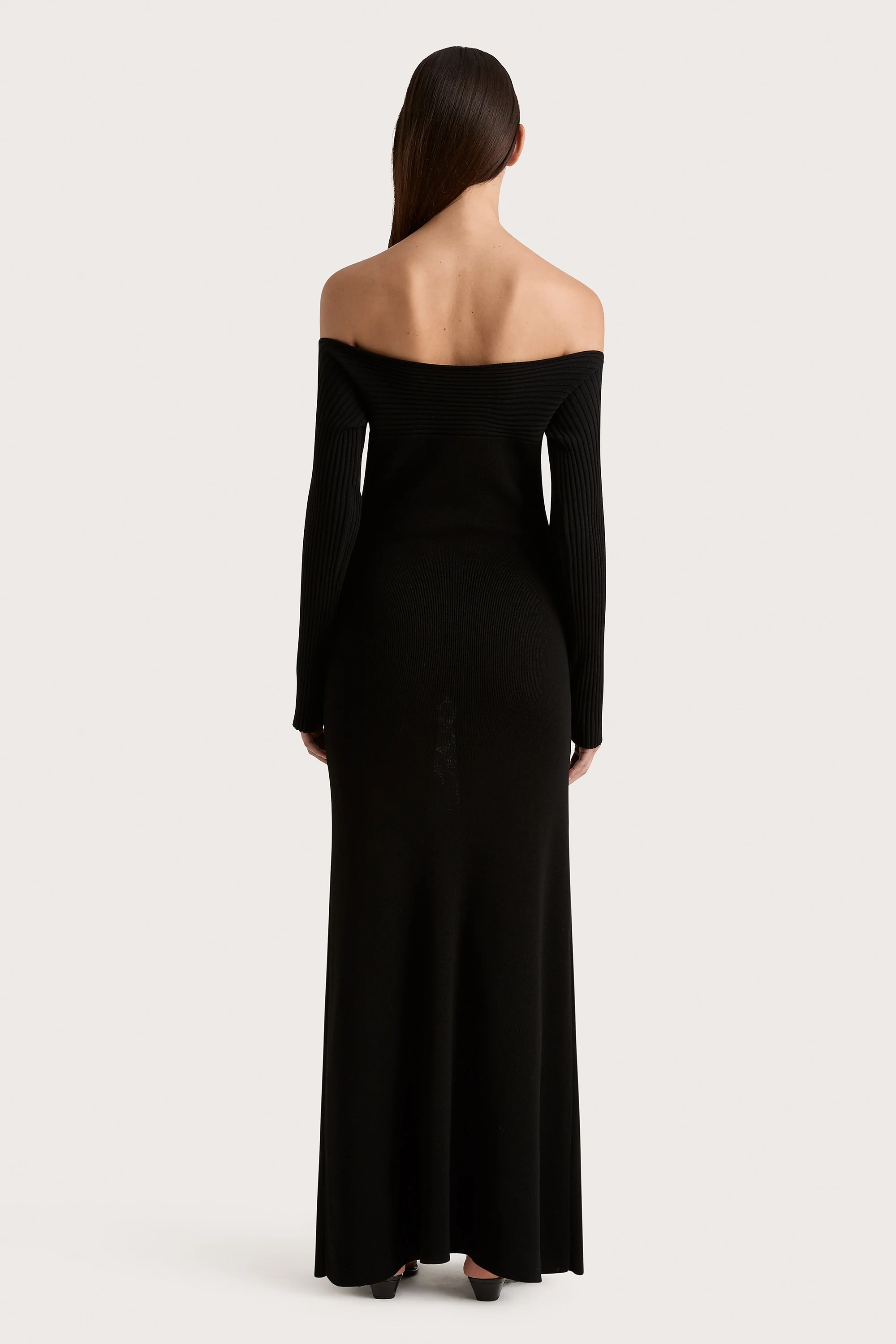 Selene Knit Maxi Dress Black - Final Sale - Image 4