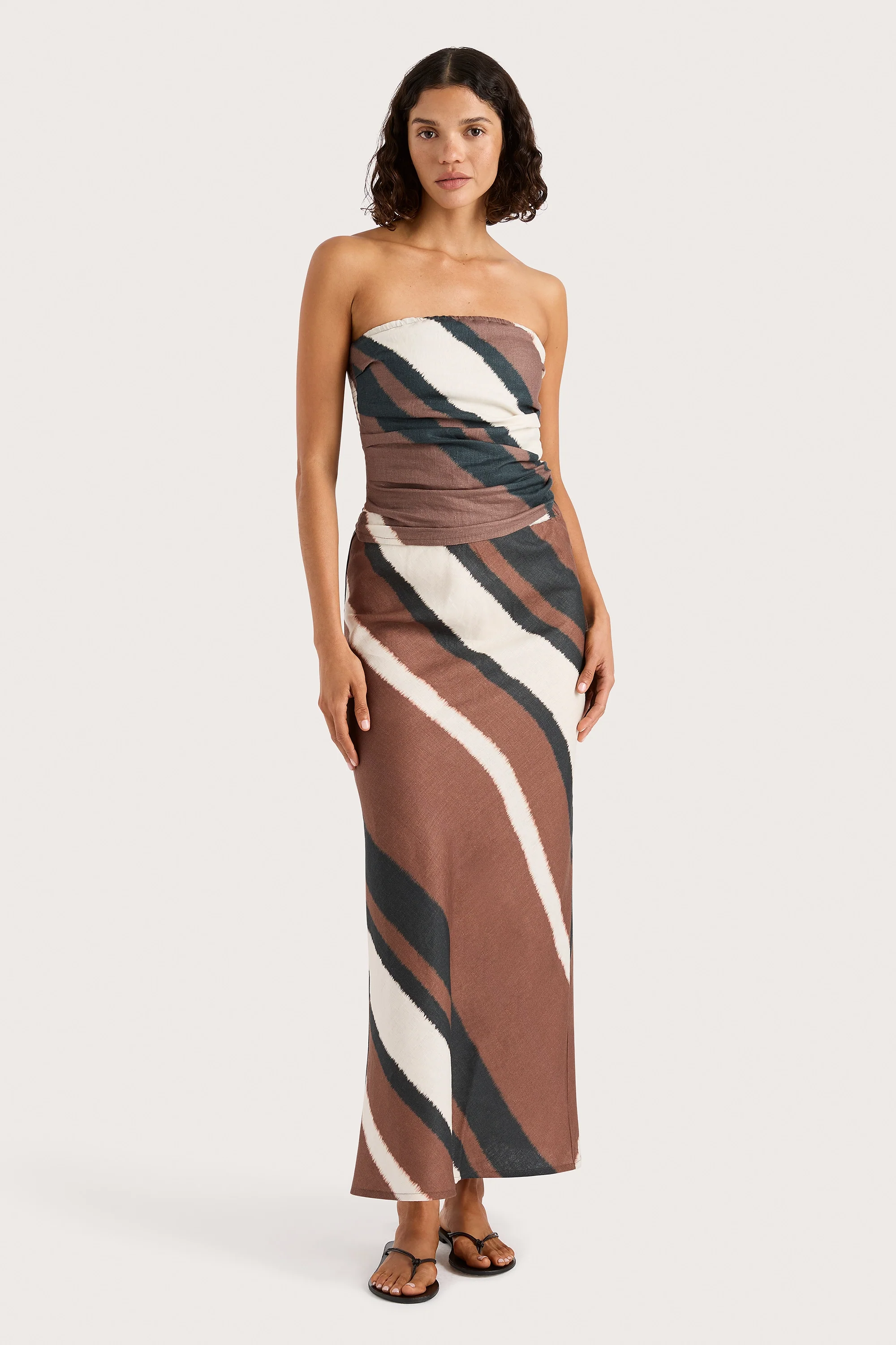 Setubal Top Futura Stripe Chocolate - Final Sale - Image 3