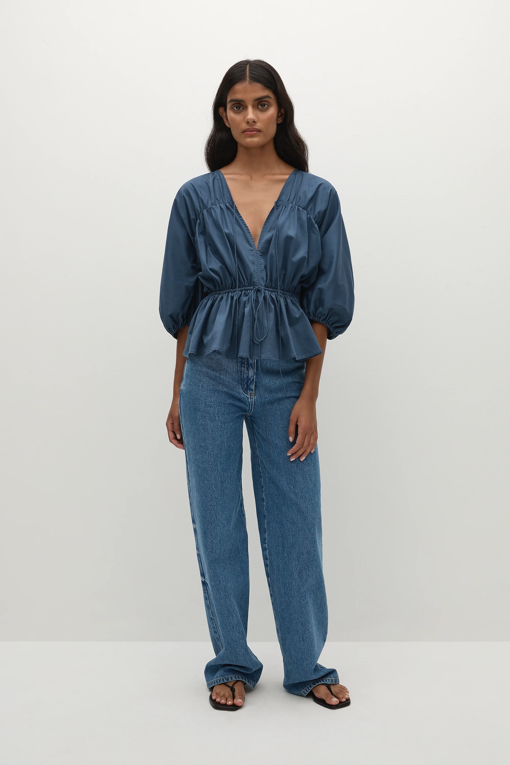 Sigrid Top Vintage Navy - Final Sale