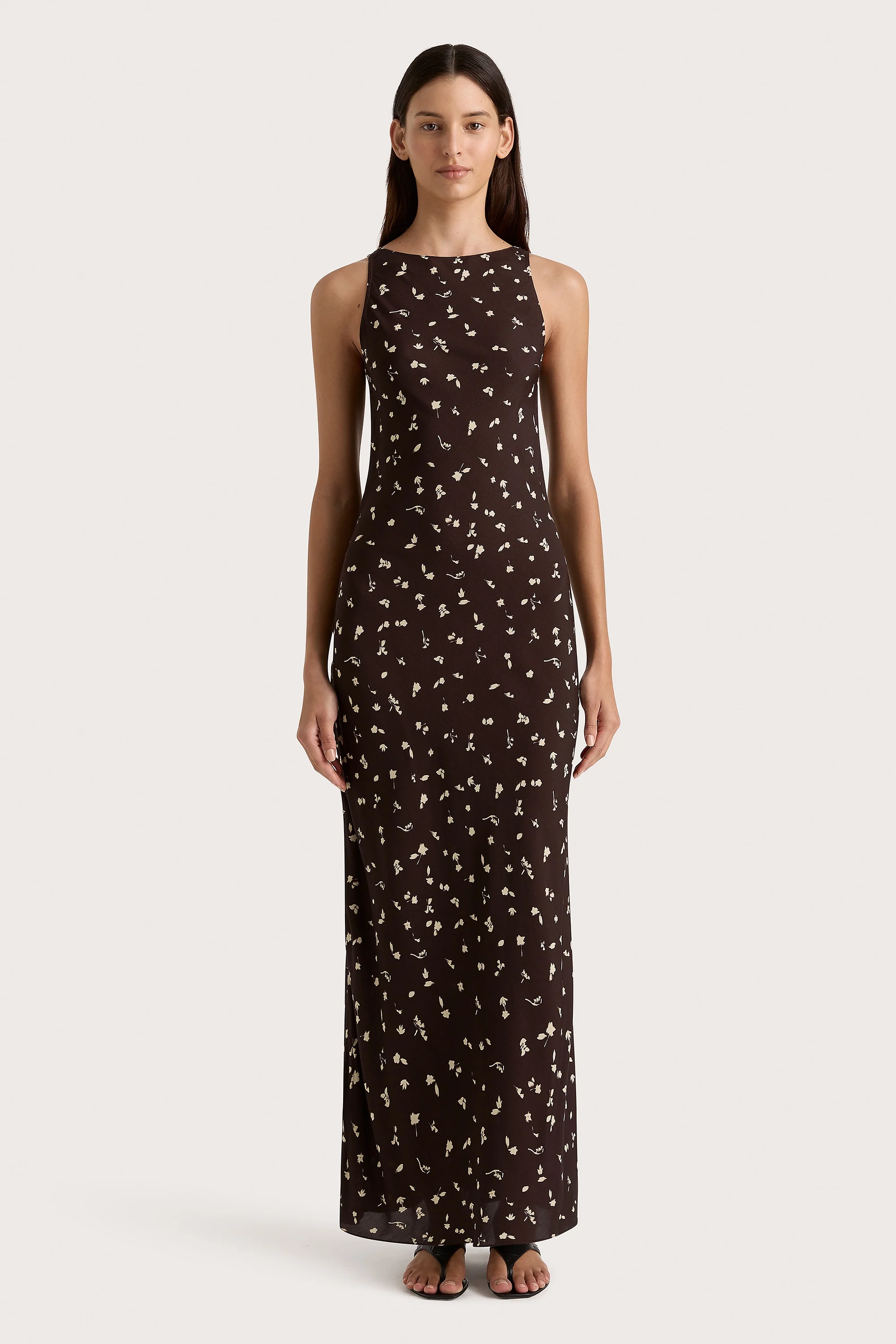 Silya Maxi Dress Clover Brown - Final Sale