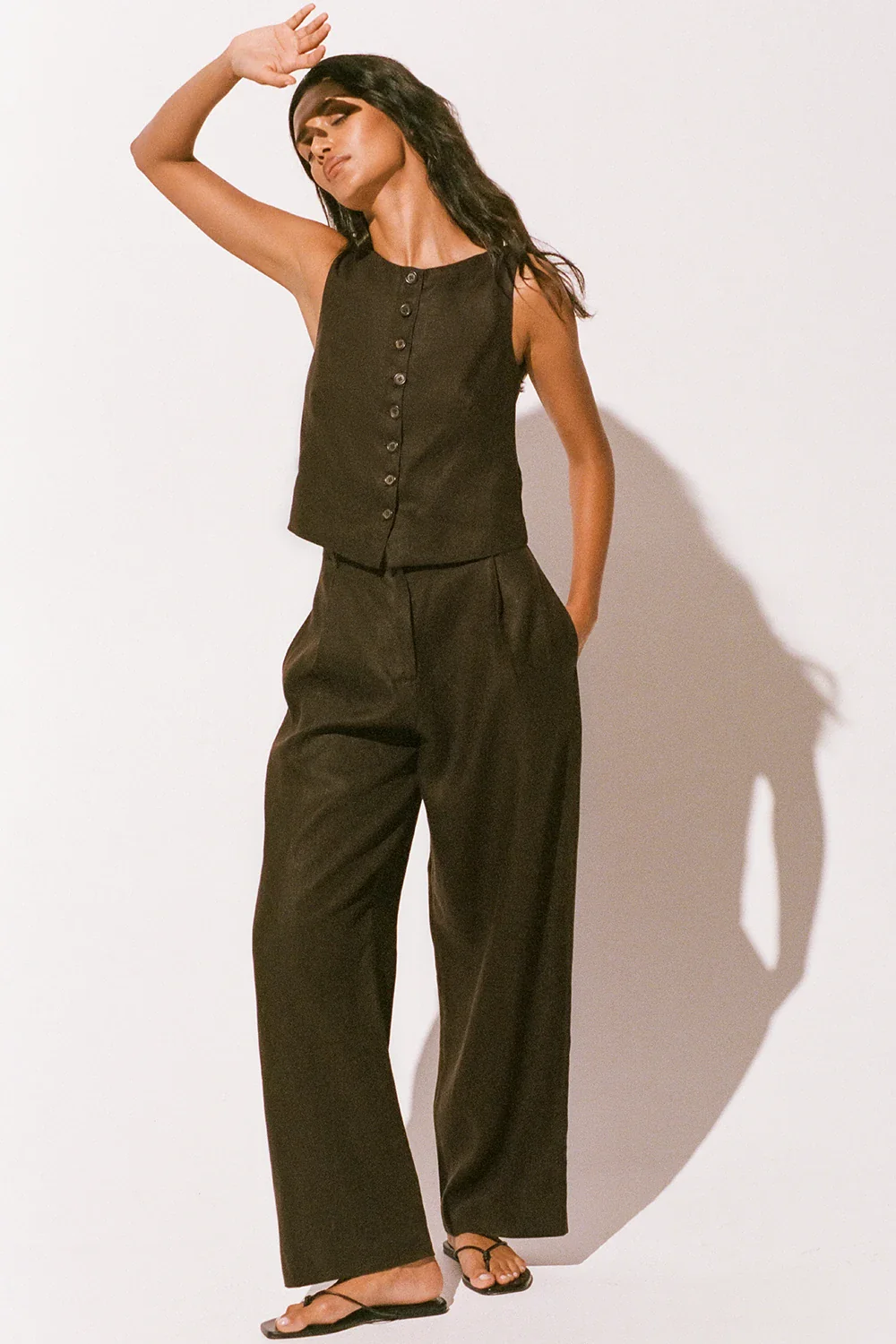 Stevie Trouser Coffee - Final Sale - Image 2