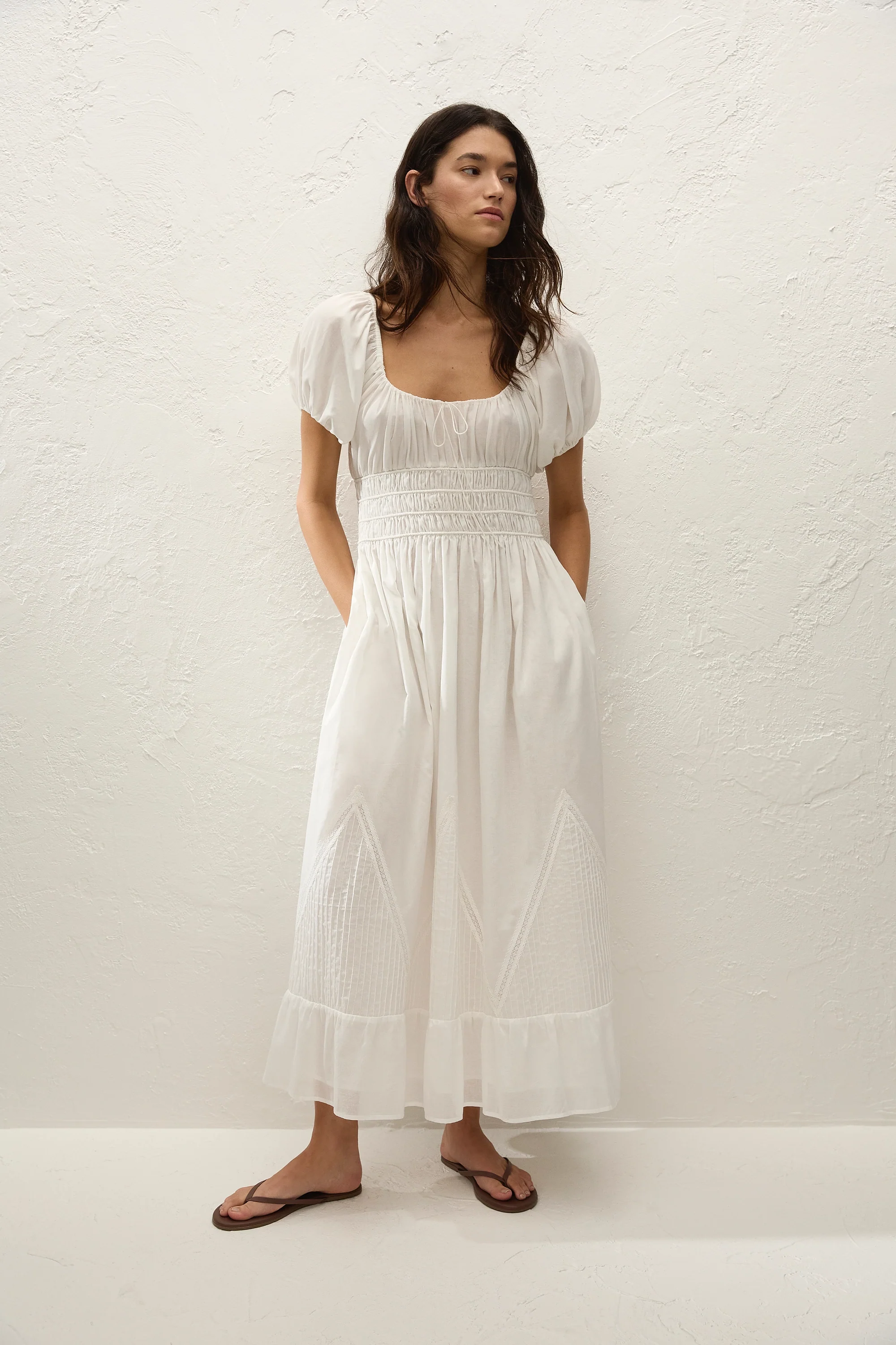 Sunniva Midi Dress White