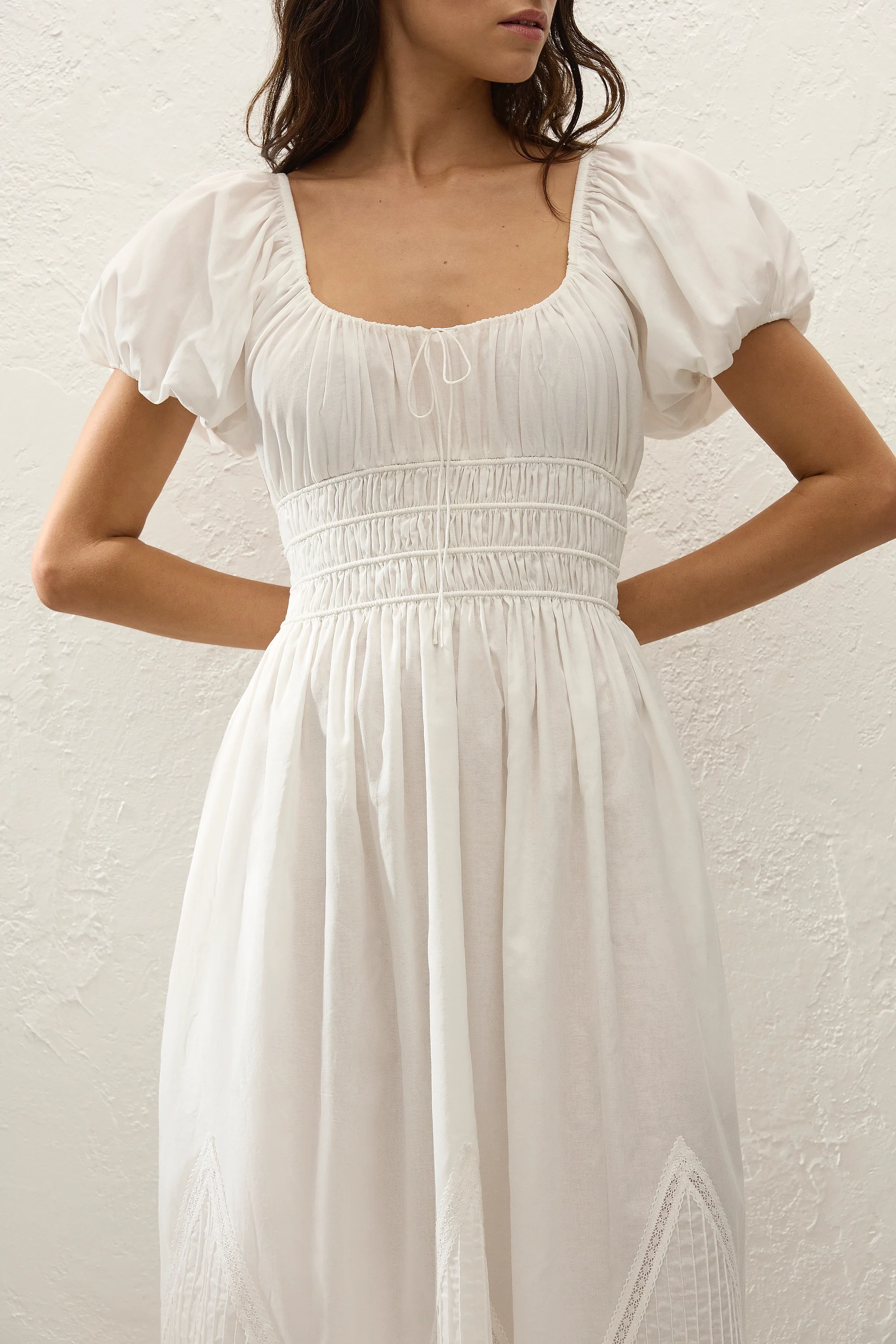 Sunniva Midi Dress White - Image 2