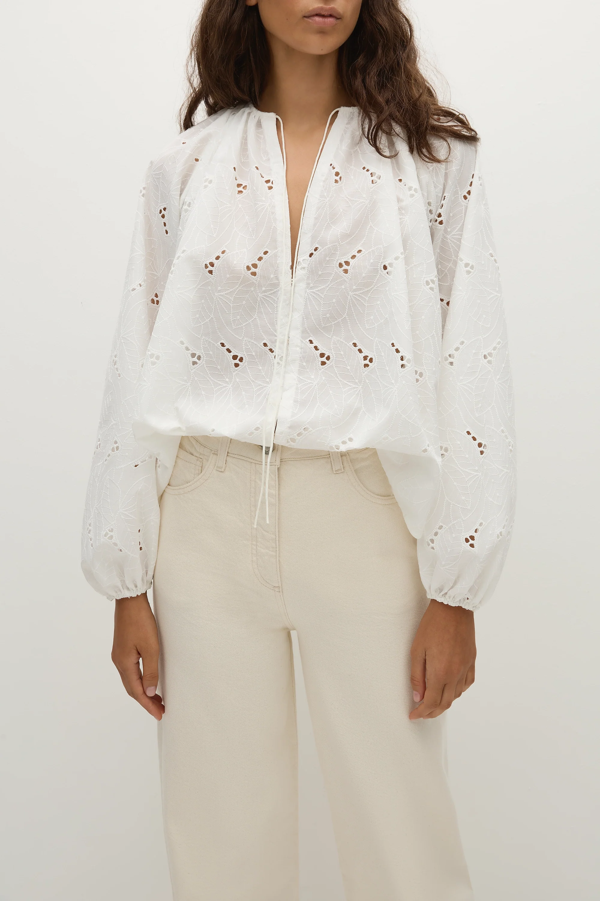 Thora Blouse Birgitta Broderie Anglaise White - Final Sale - Image 2