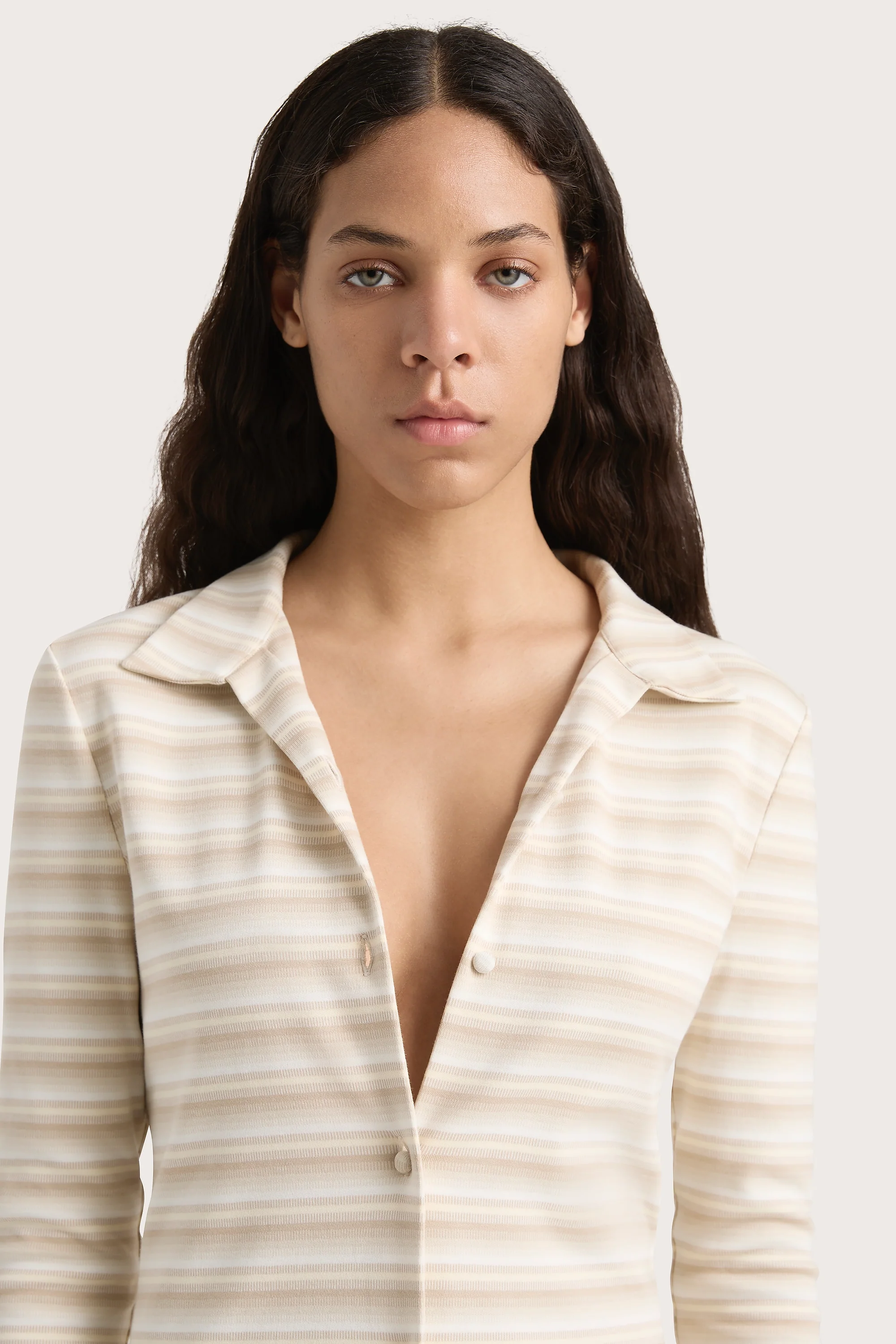 Tiesse Shirt Cream Stripe - Final Sale - Image 2