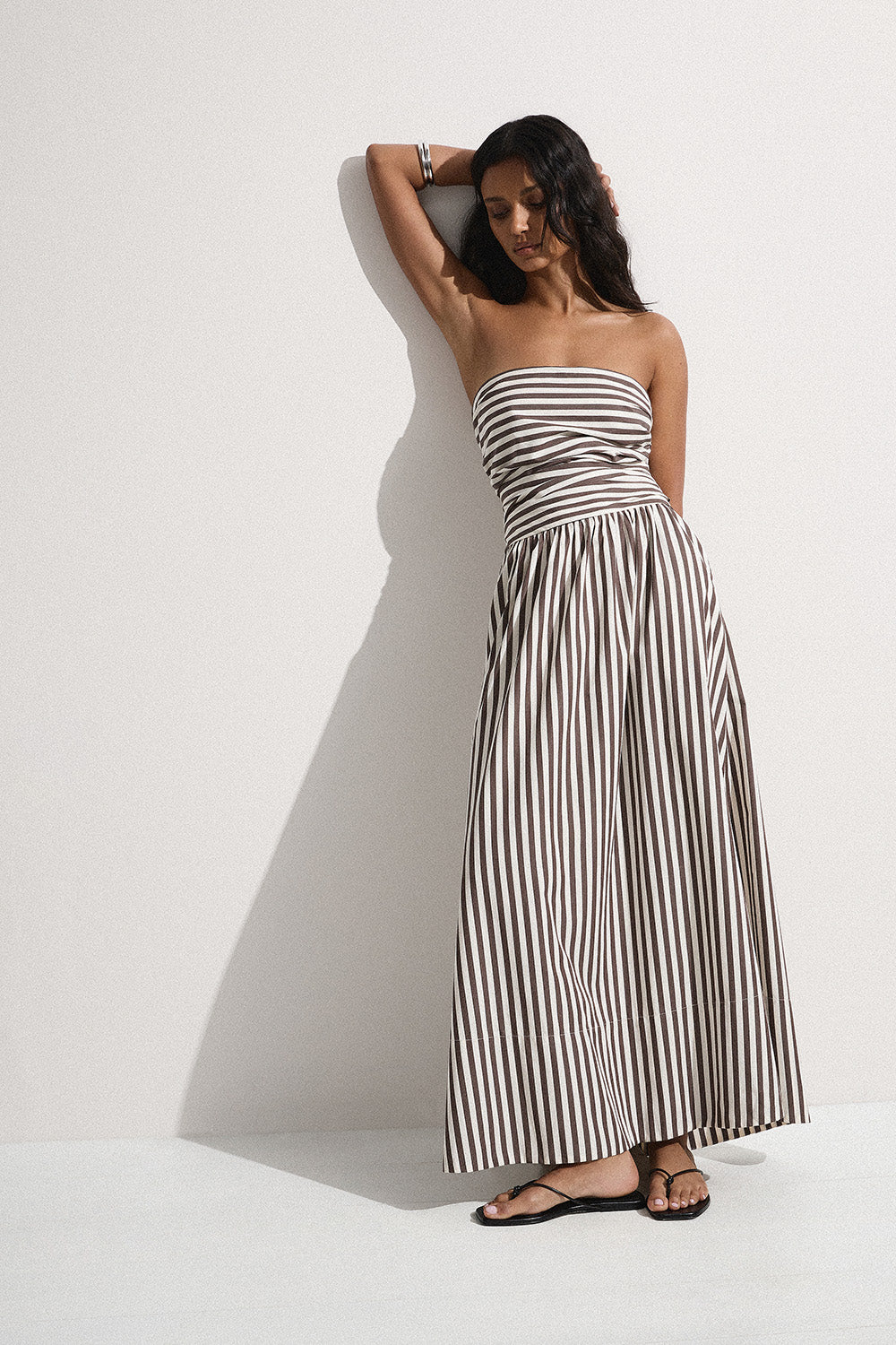 Vera Maxi Dress Norway Stripe Espresso - Final Sale - Image 2