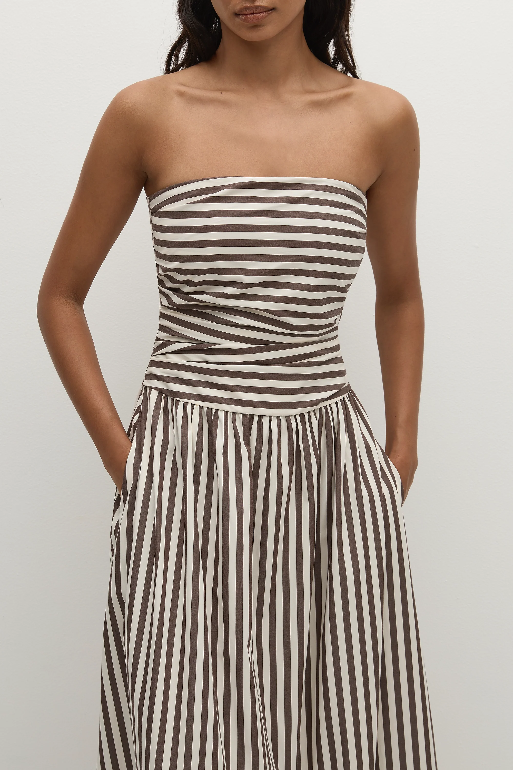 Vera Maxi Dress Norway Stripe Espresso - Final Sale - Image 3