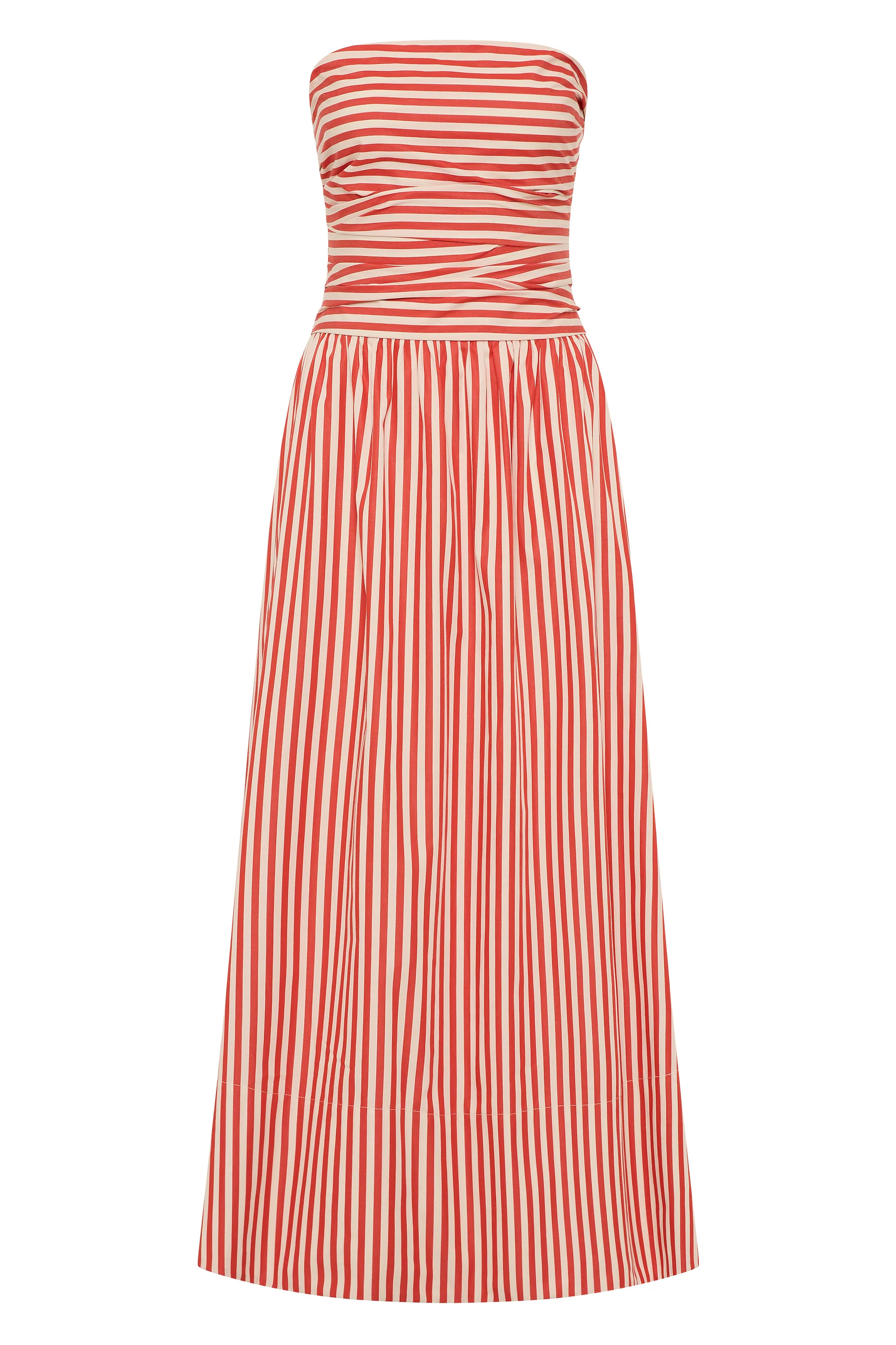 Vera Maxi Dress Orozco Stripe Dusty Tomato - Image 7