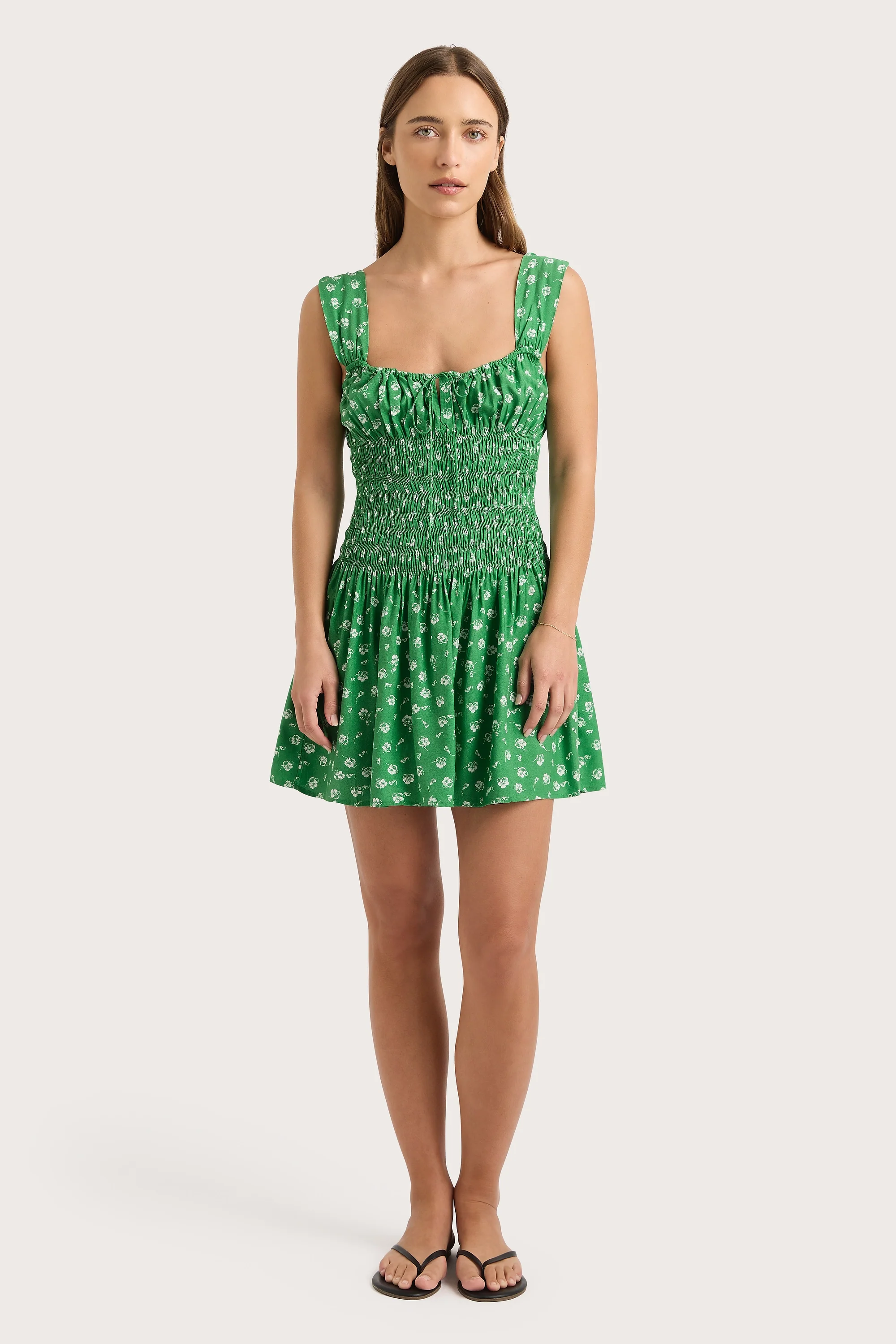 Yerres Mini Dress Green - Final Sale - Image 4