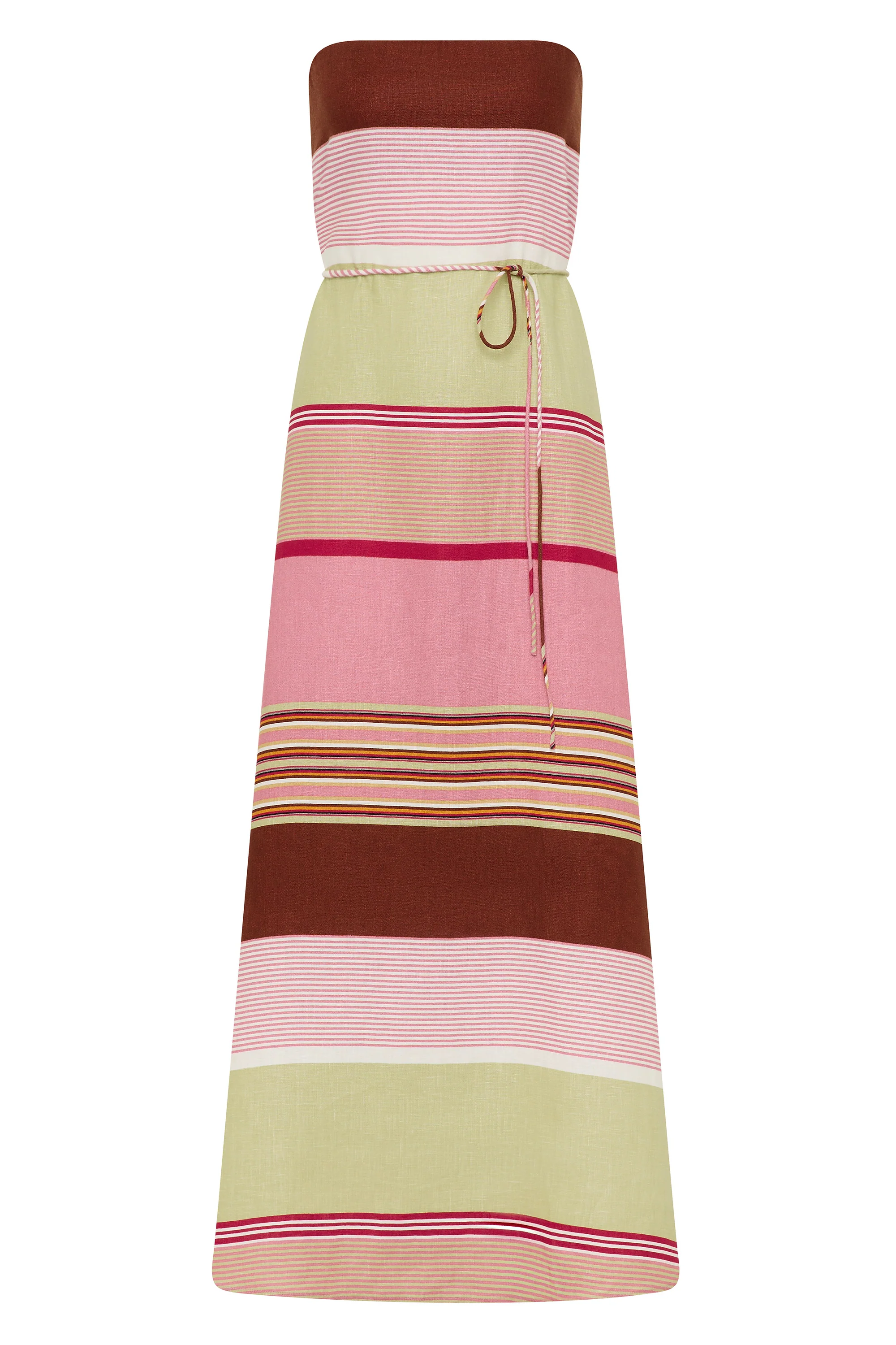 Yolina Maxi Dress Barragan Stripe Dusty Mauve - Image 8