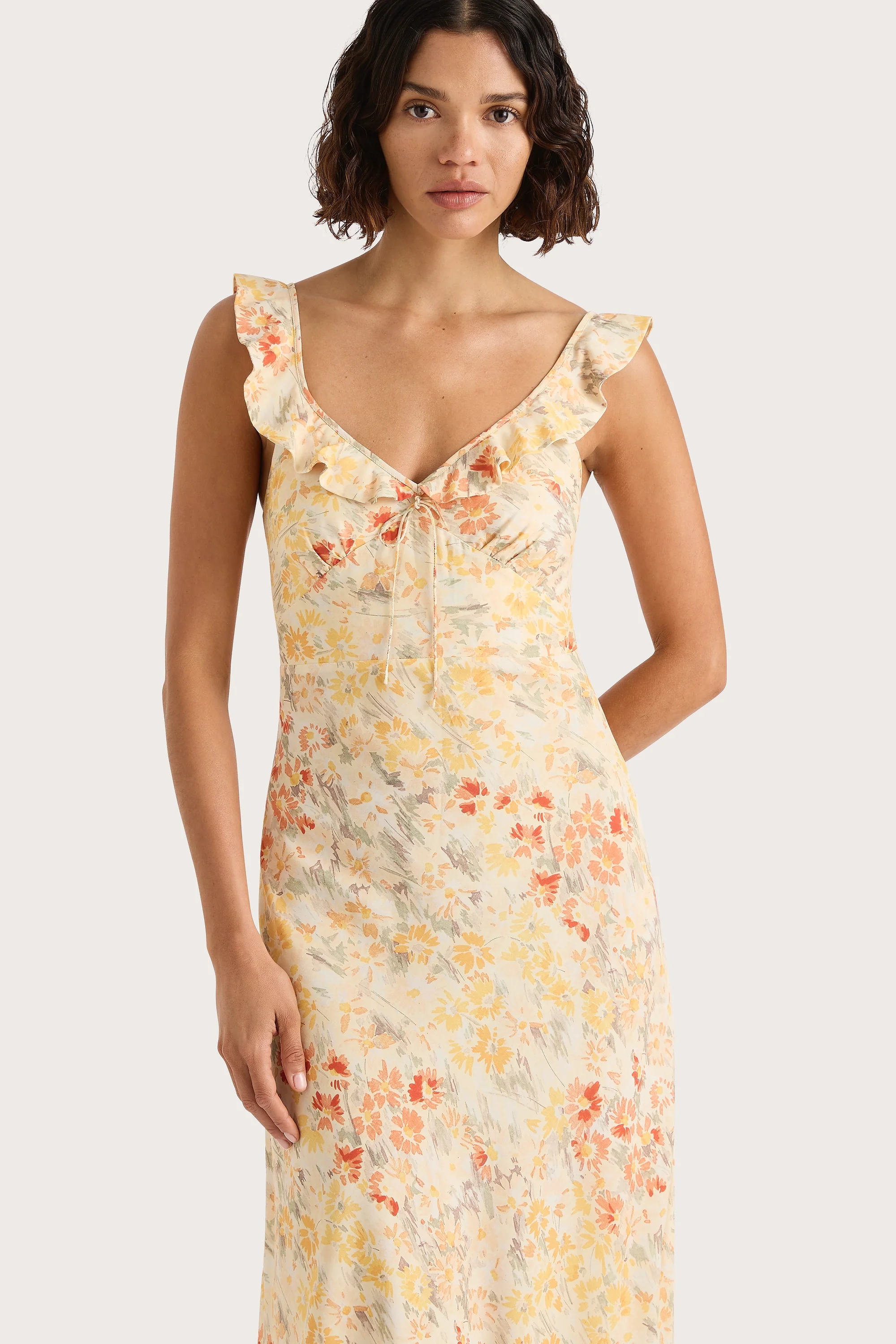 Yvonne Midi Dress Adeline Floral Yellow - Final Sale - Image 6