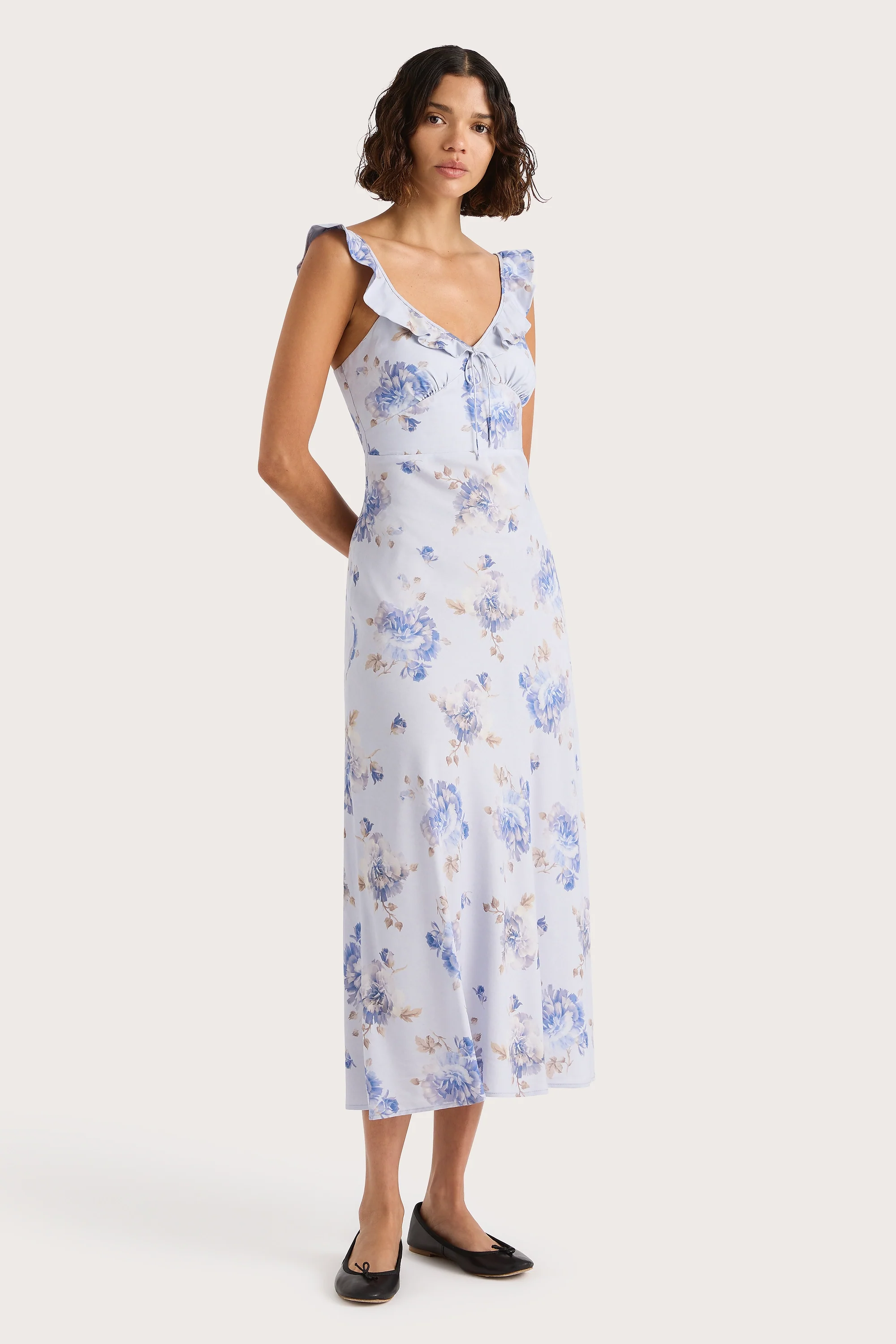 Yvonne Midi Dress Leona Floral Lilac - Final Sale - Image 3