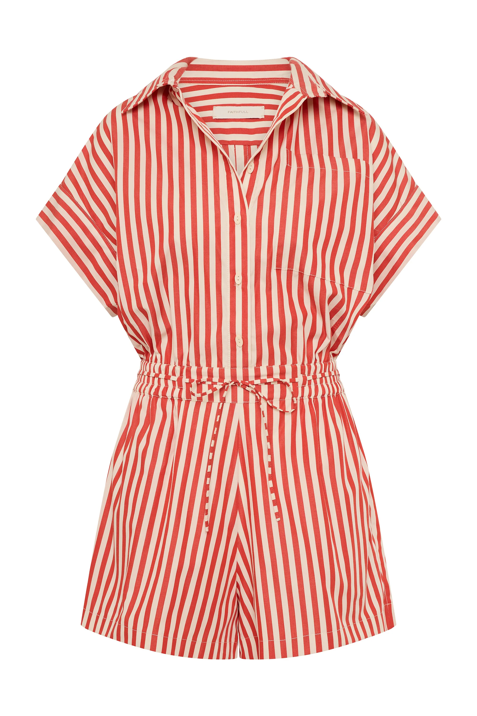 Zion Playsuit Orozco Stripe Dusty Tomato - Image 5